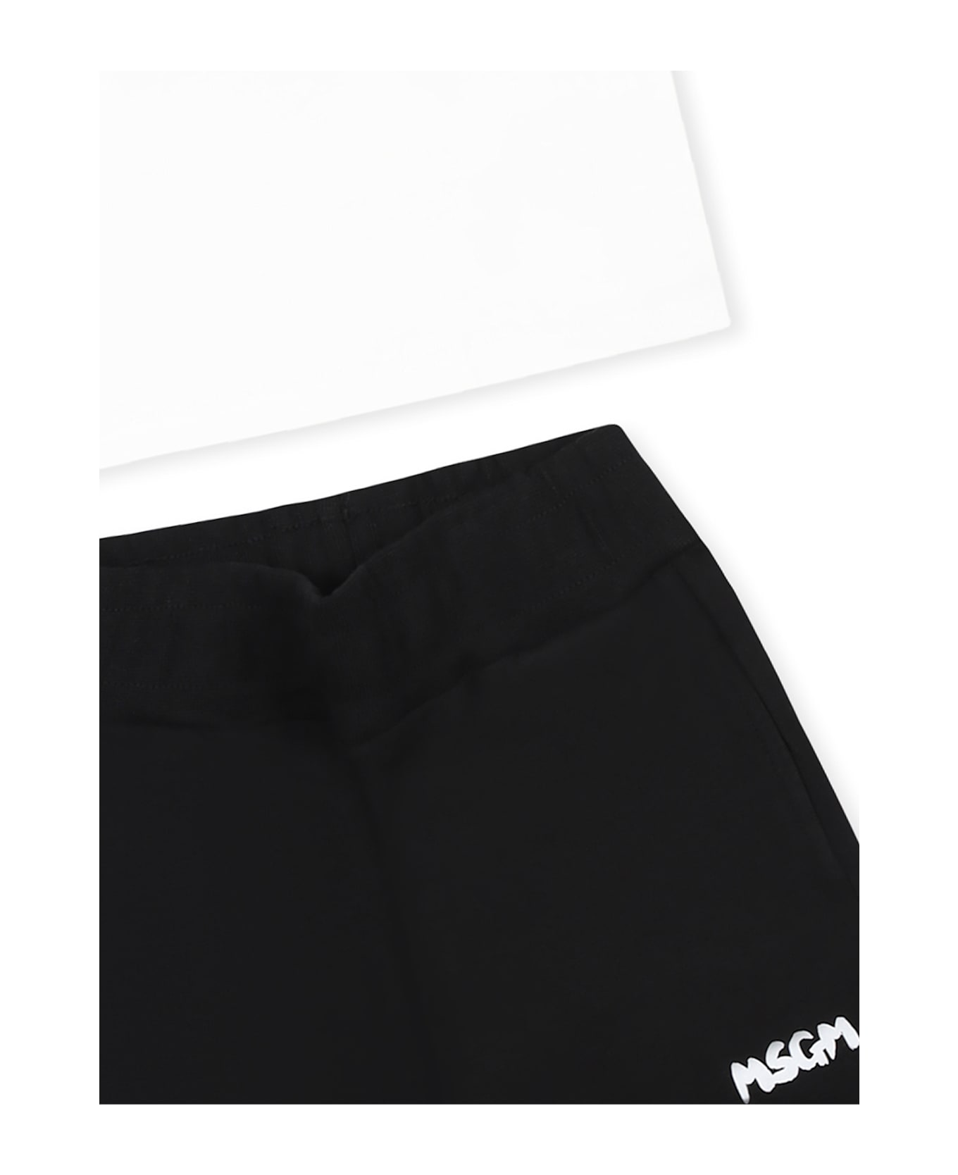 MSGM Black Suit For Babykids With Logo - Black