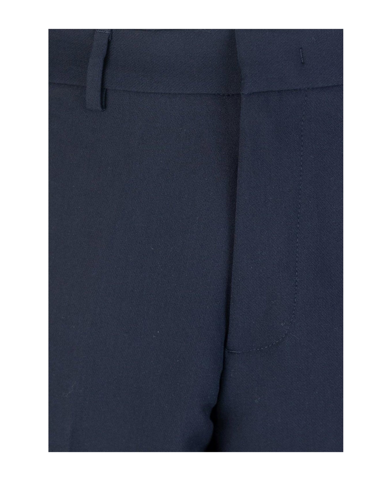 Emporio Armani Pleated Tapered Trousers - Blu navy