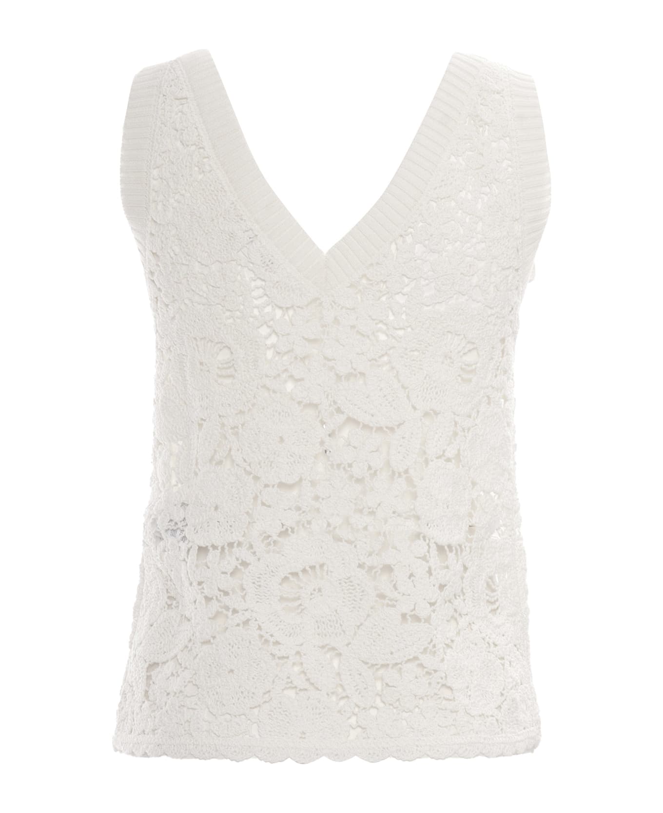 Parosh Sweater - WHITE