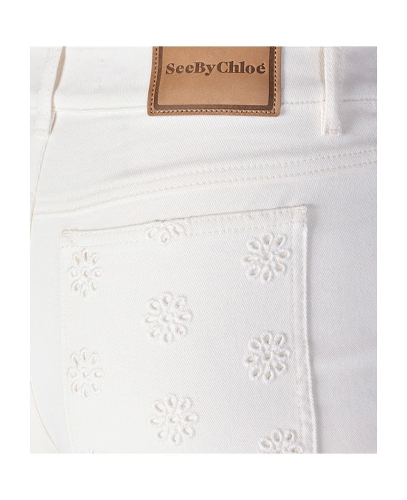 See by Chloé Denim Jeans - White ボトムス
