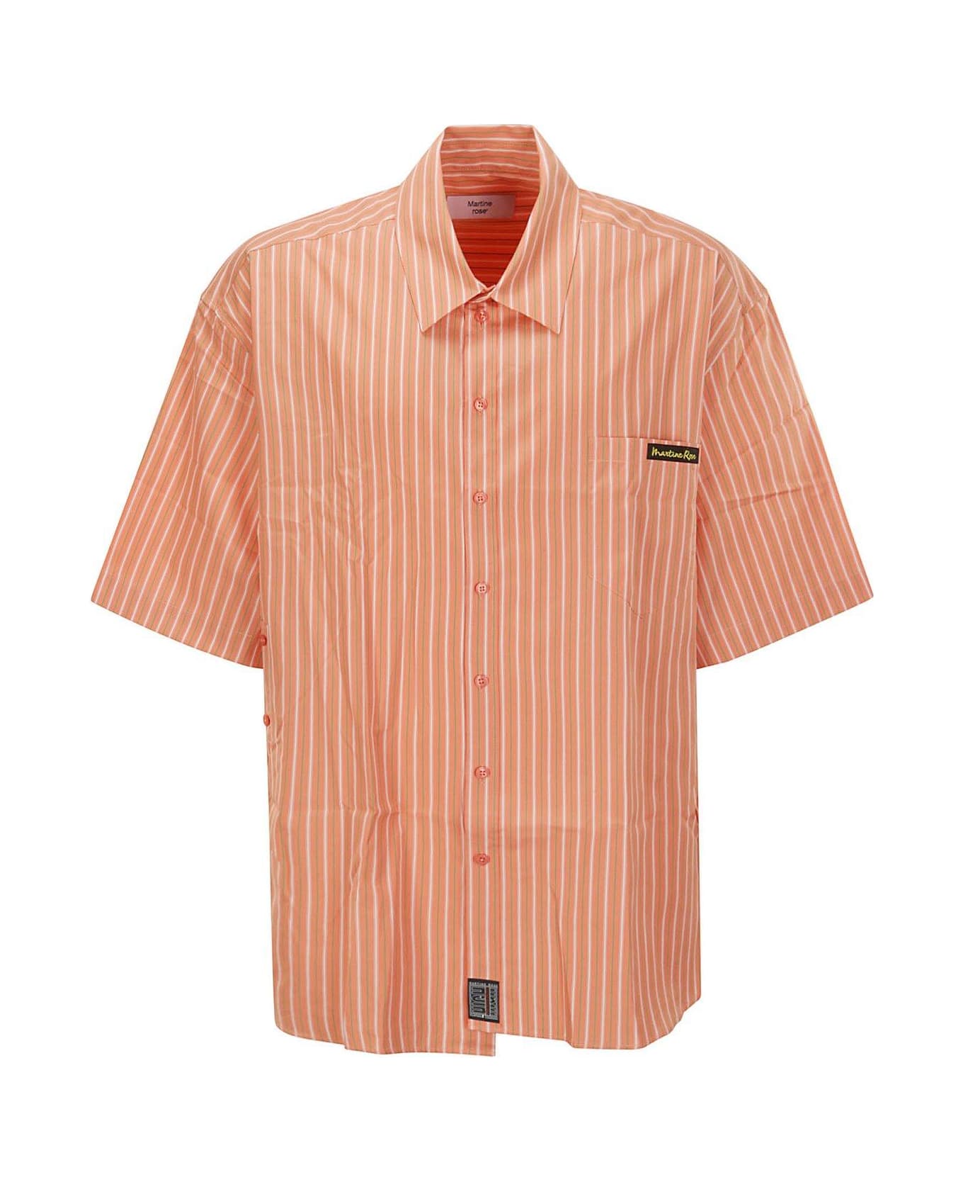 Martine Rose Striped Short-sleeved Shirt - PINK シャツ
