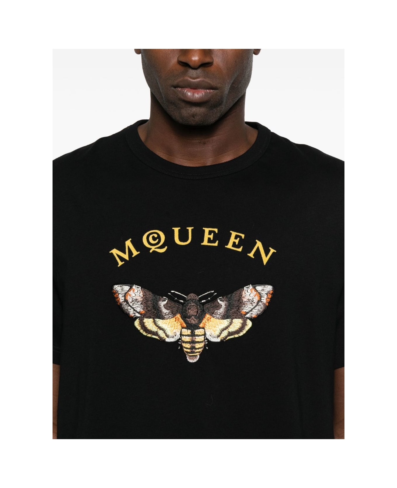 Alexander McQueen Embroidered T-shirt - Black
