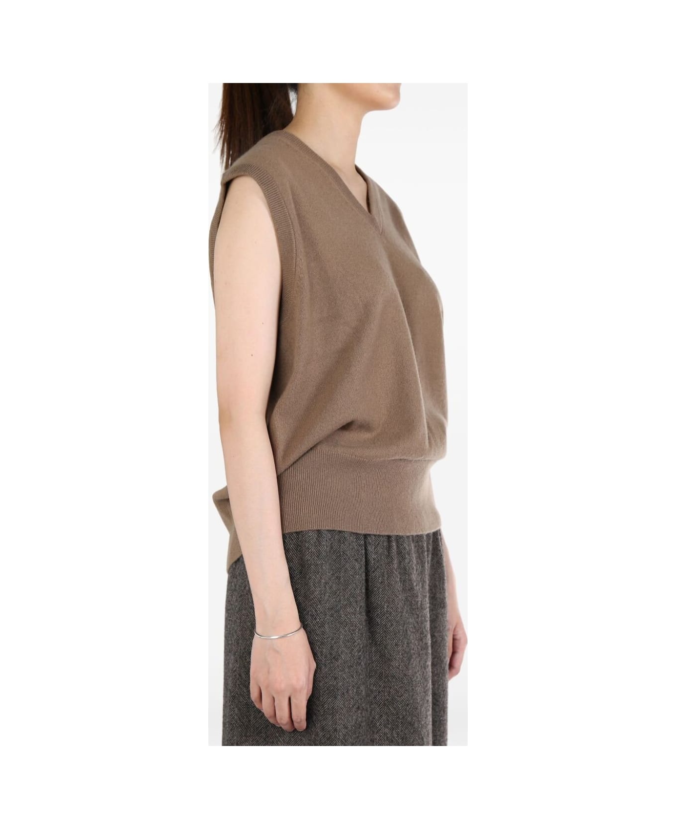 Extreme Cashmere Gilet Cash Stretch - Chai