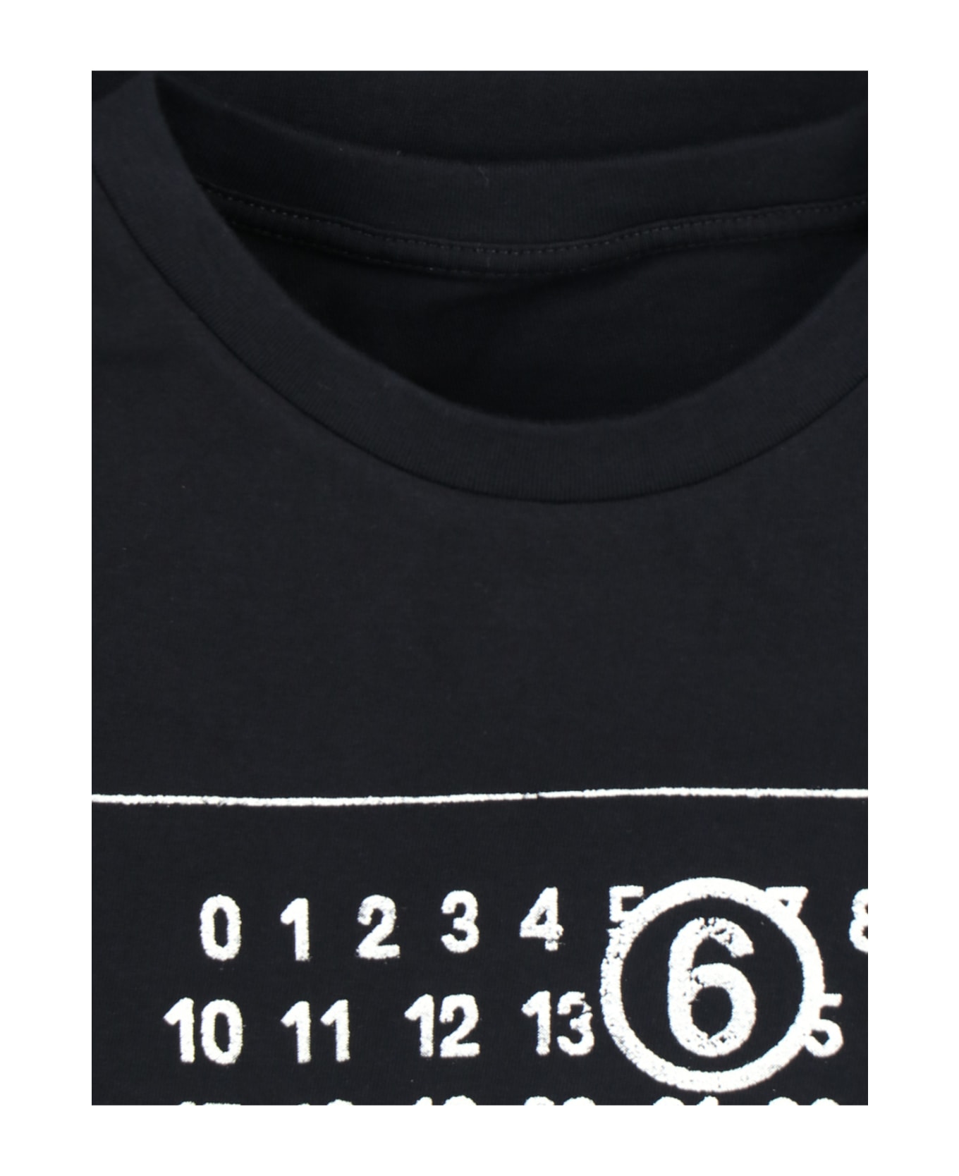 MM6 Maison Margiela Logo T-shirt - Black  