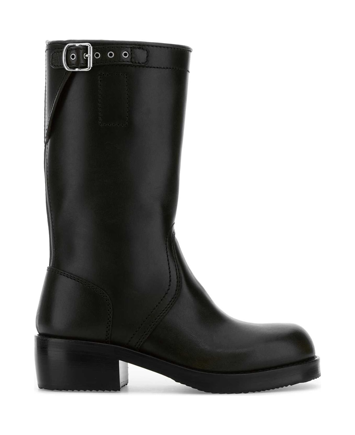 Dries Van Noten Black Leather Boots - Black