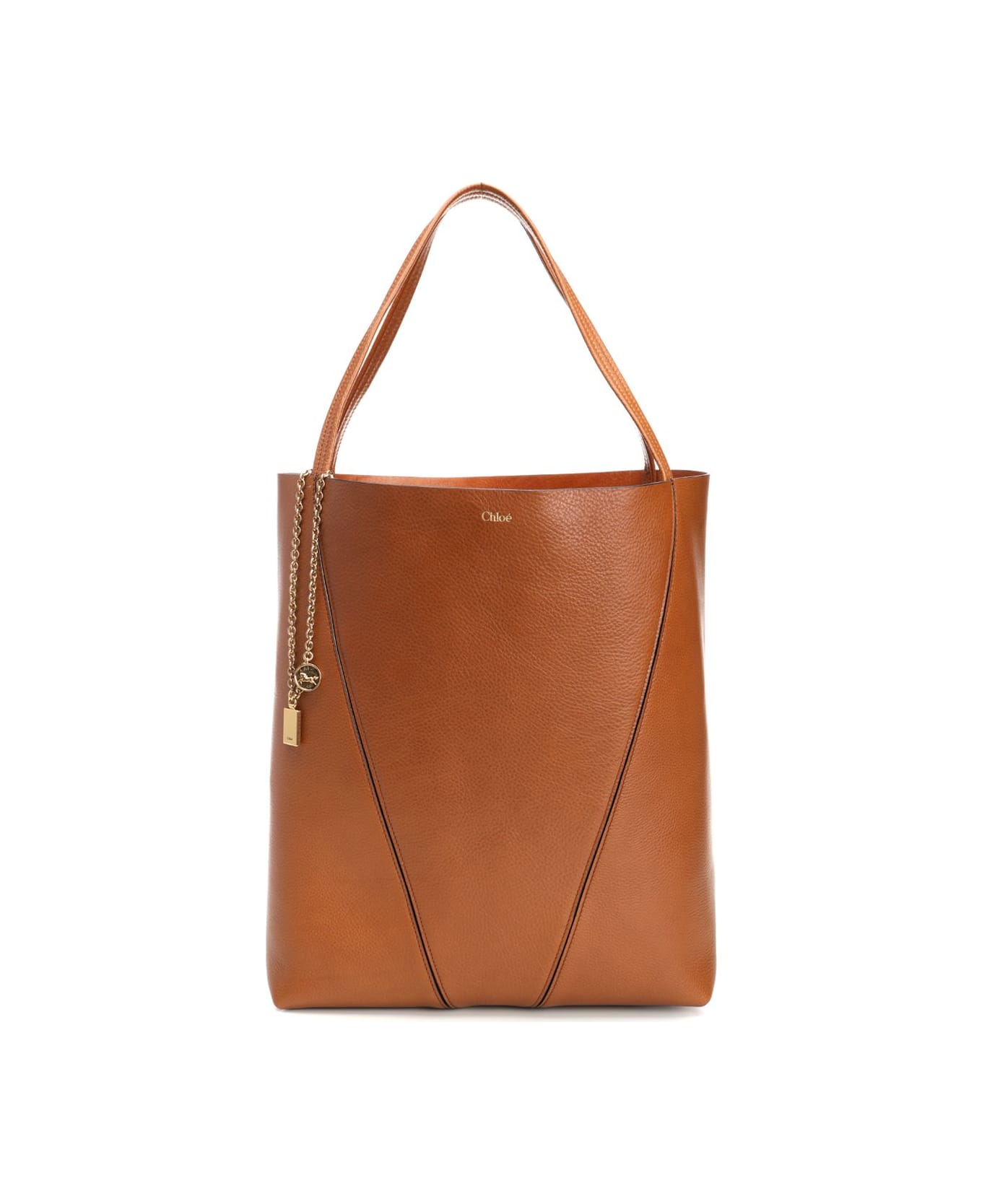 Chloé Large 
spin
 Tote Bag - CLAYBROWN