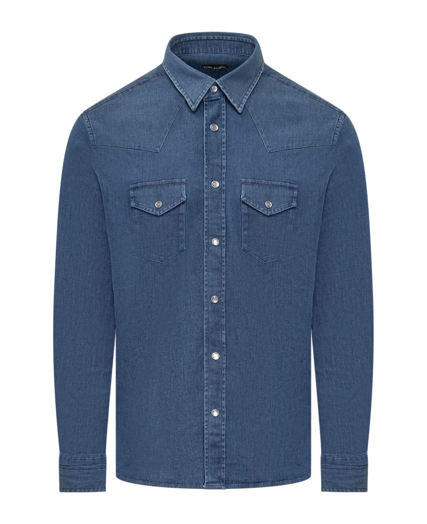 Tom Ford 'western' Shirt - STONE BLUE