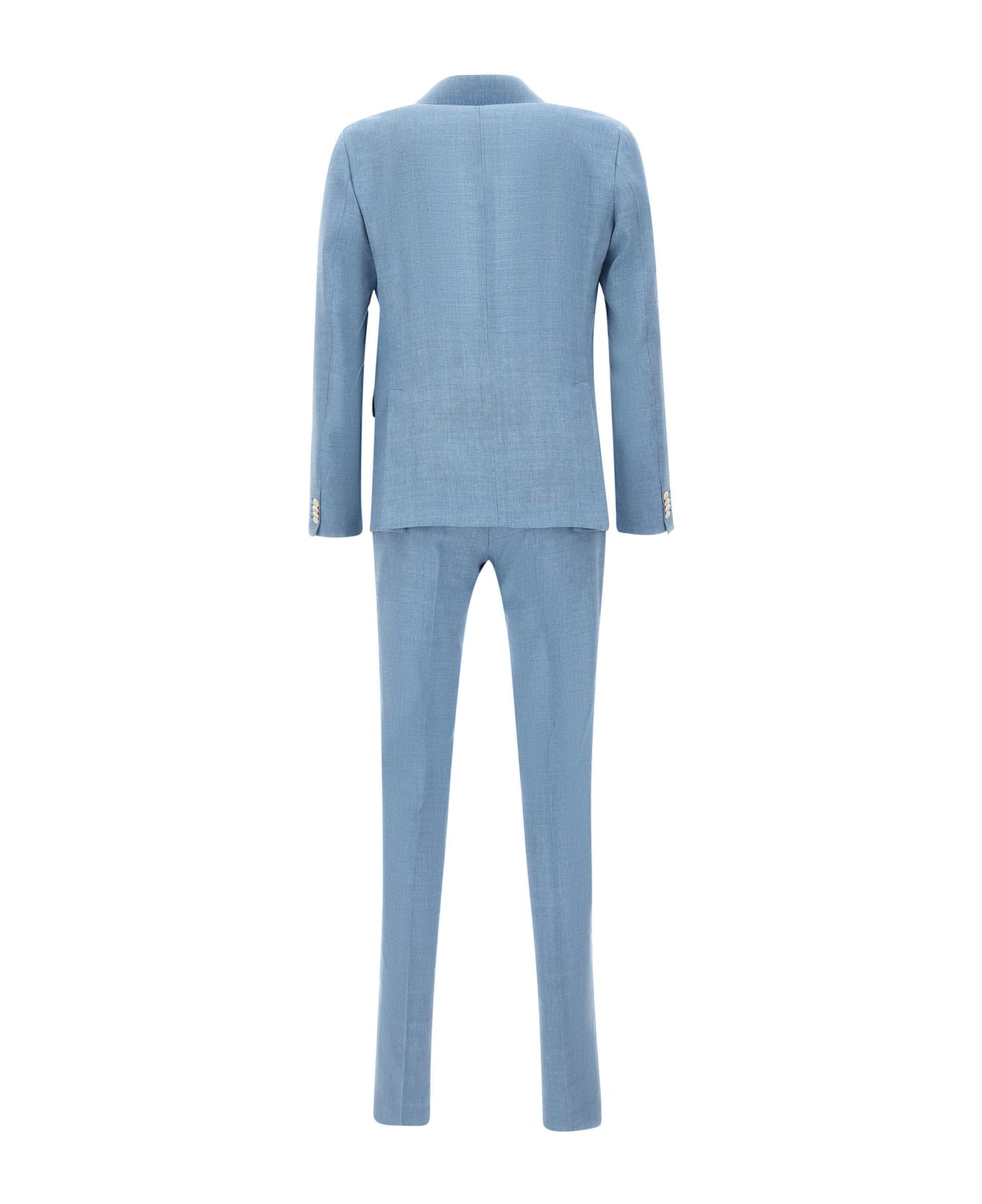 Brian Dales Linen And Wool Two-piece Suit - LIGHT BLUE