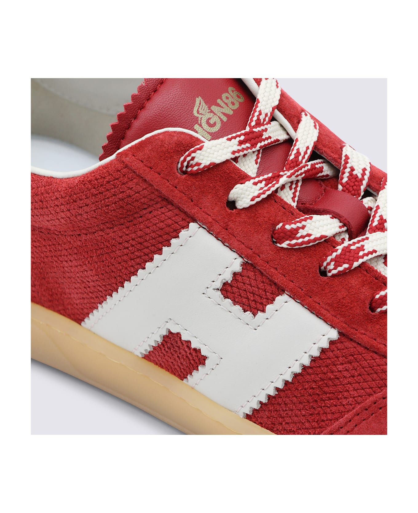 Hogan Red Leather Cool Sneakers - Red
