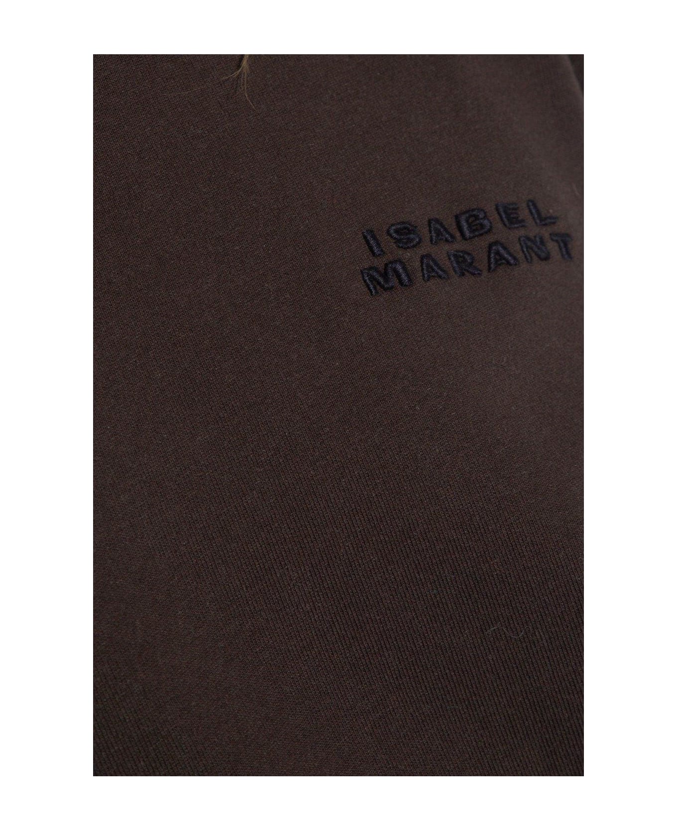 Isabel Marant Logo Embroidered Crewneck Sweatshirt - BLACK