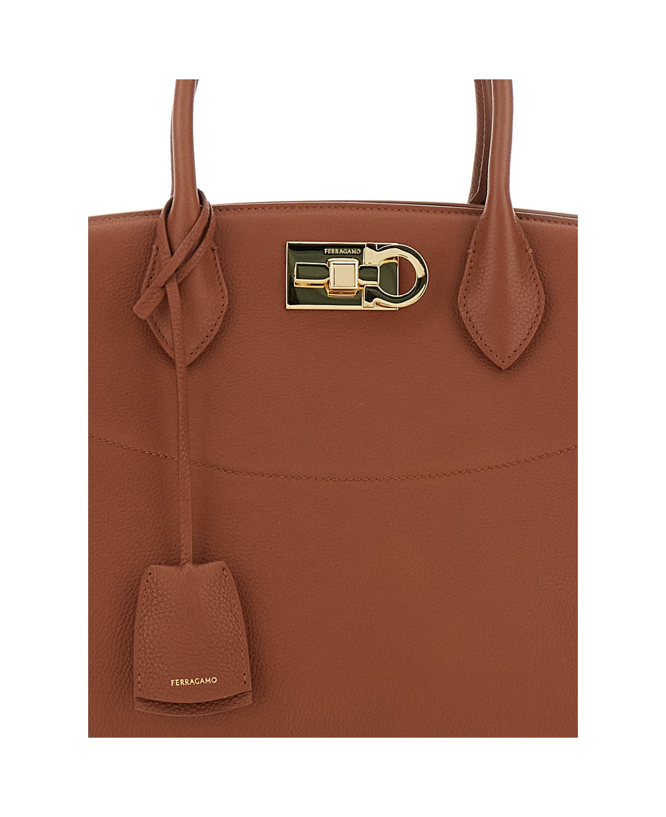 Ferragamo St Soft L Nw Top Handle Measurement 36,0x16,5x24,0 - Brown