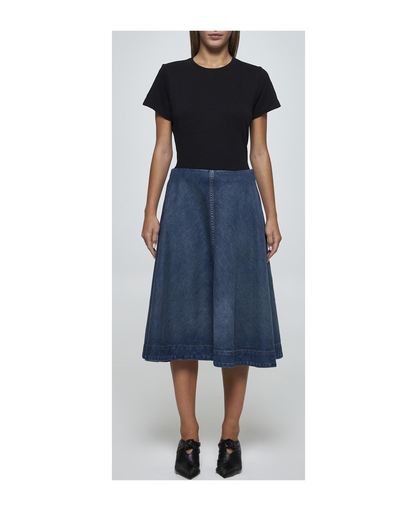 Khaite Renta Denim Skirt - BLU