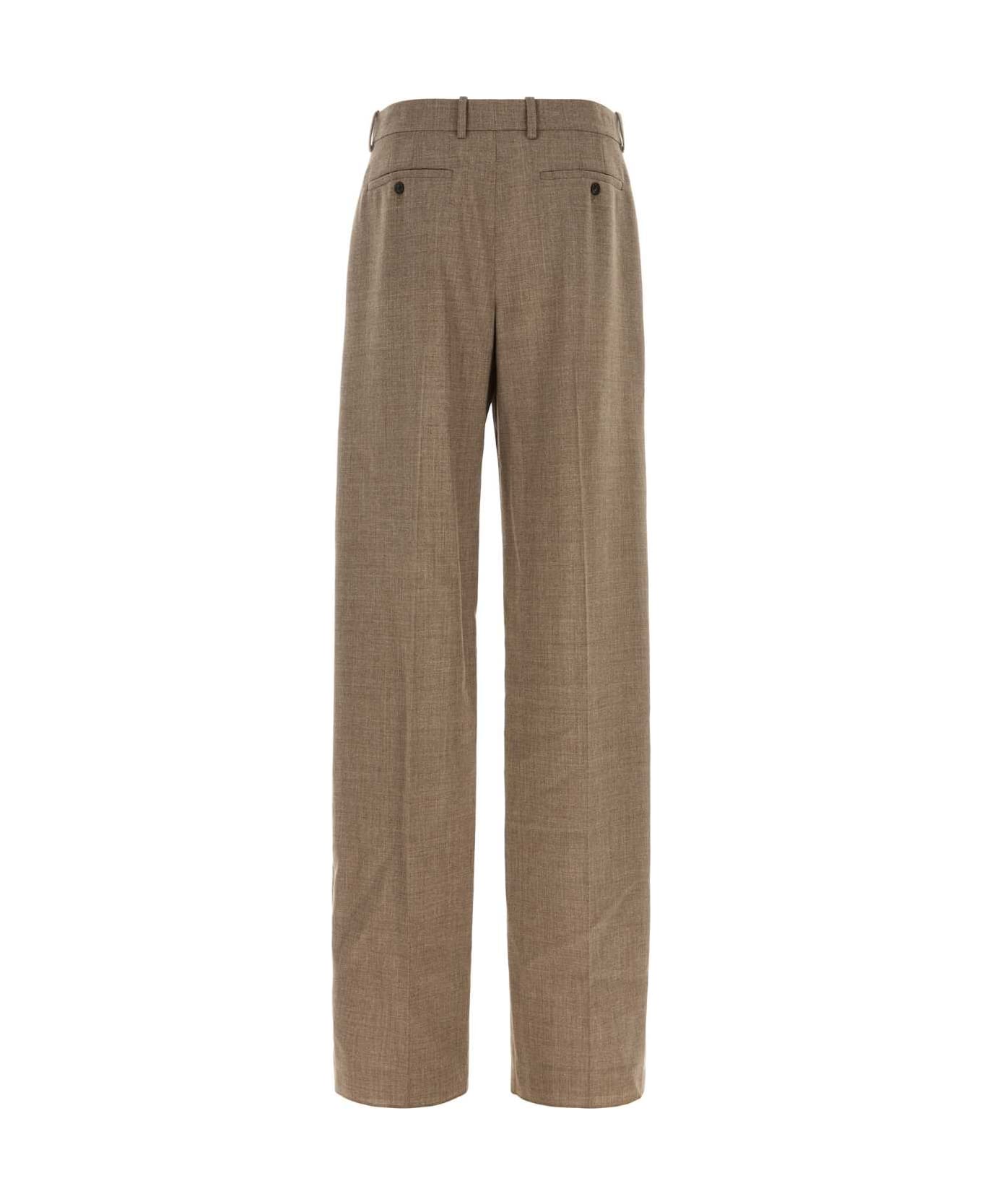 Saint Laurent Cappuccino Wool Pant - BEIGECHINE