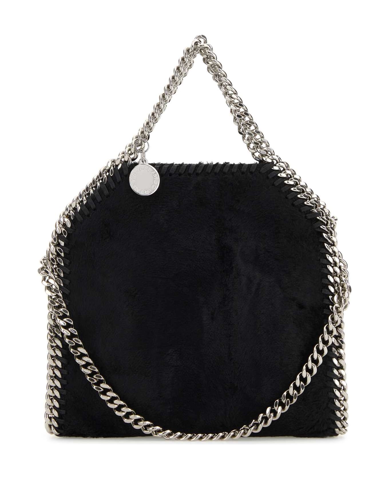 Stella McCartney Black Velvet Falabella Handbag - Black