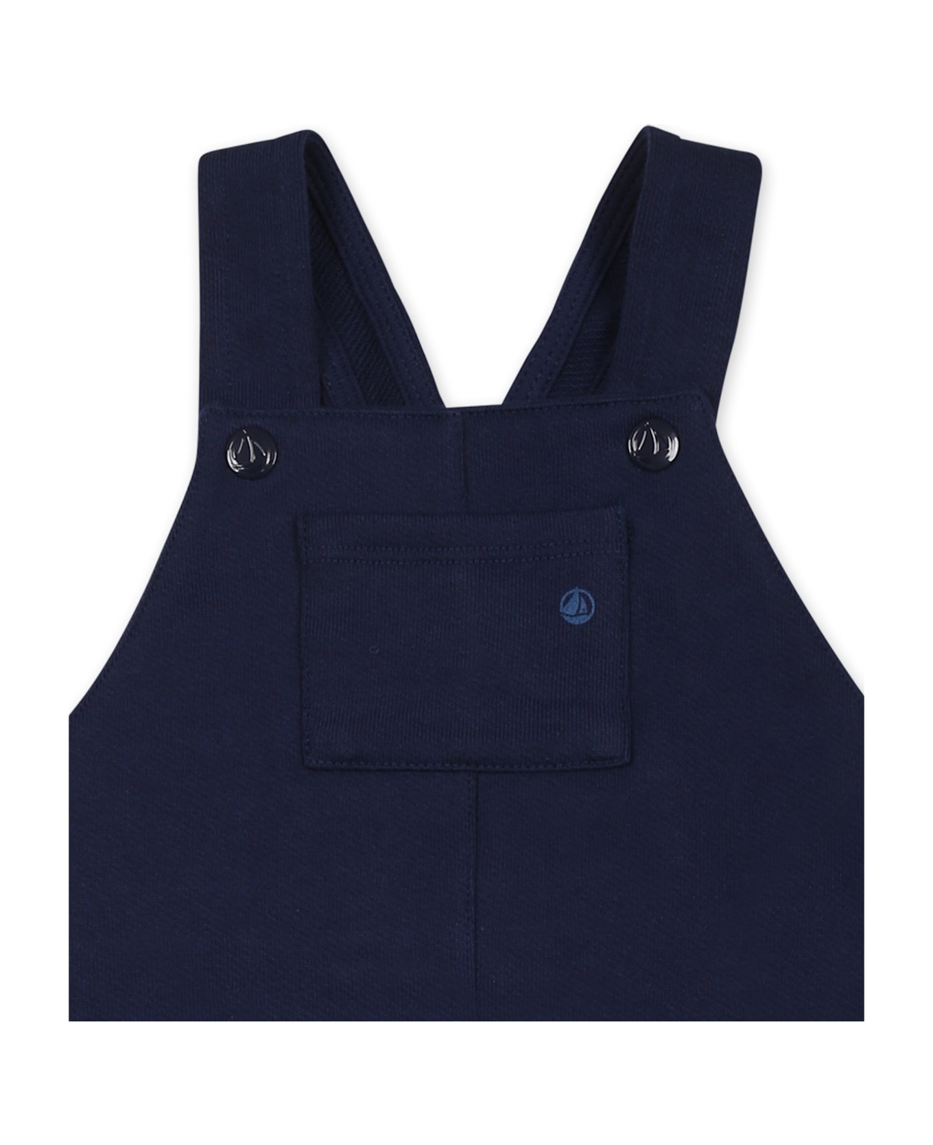 Petit Bateau Blue Dungarees For Baby Boy - Blue