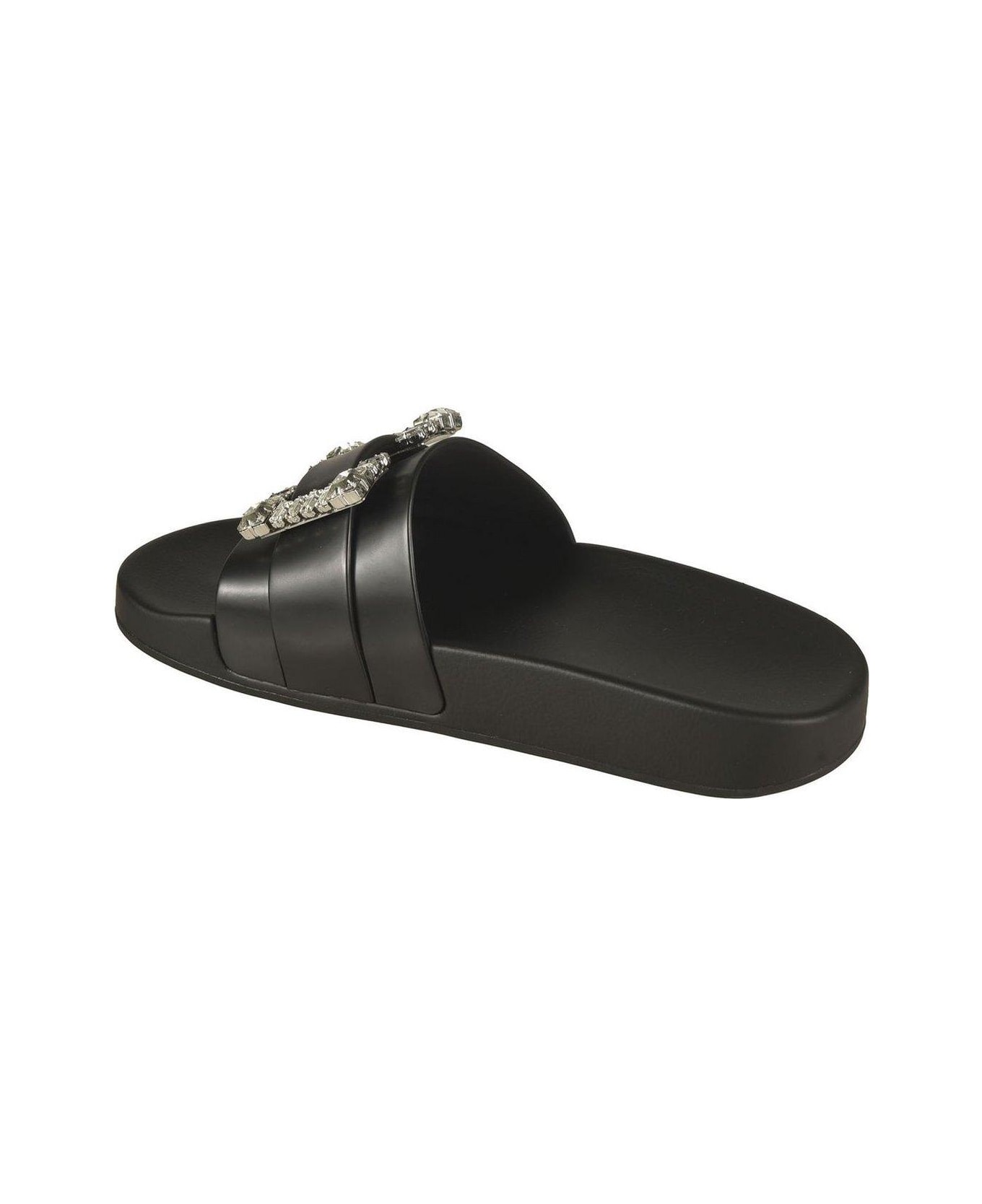Sergio Rossi Sr Jelly Embellished Slip-on Sandals - Black サンダル