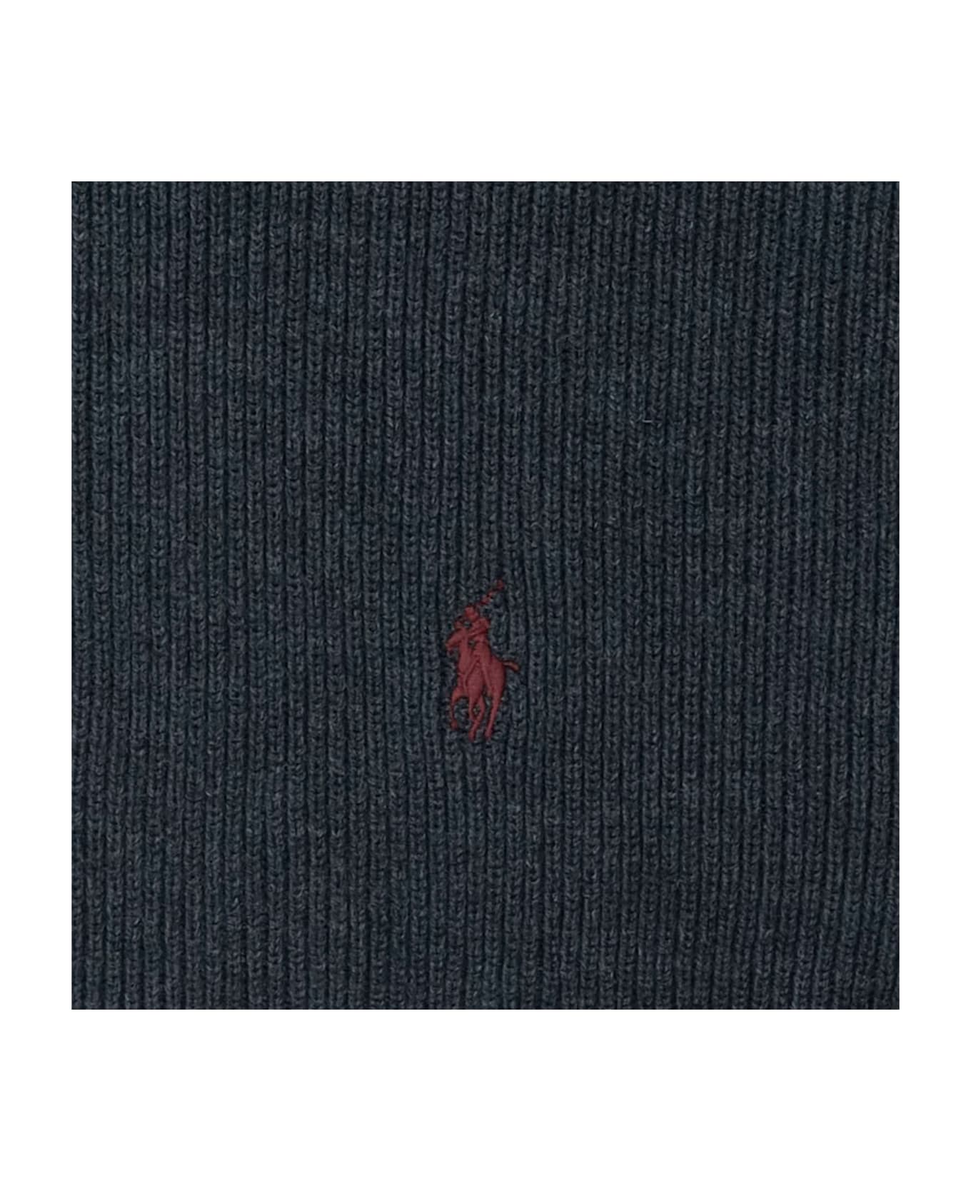 Ralph Lauren Wool Scarf With Logo - DARK GRANITE HTHR スカーフ