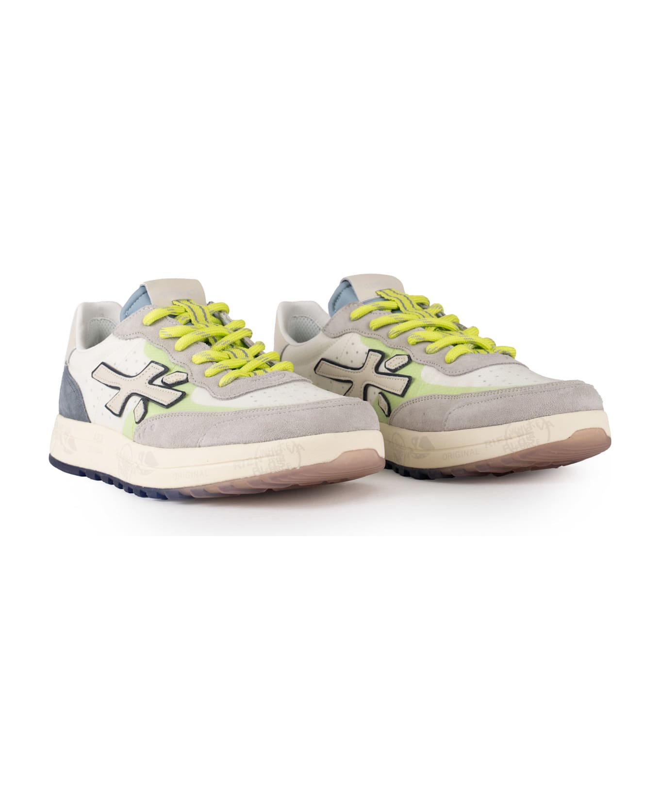 Premiata Sneakers Nous 7220 Grey - Grigio/Lime