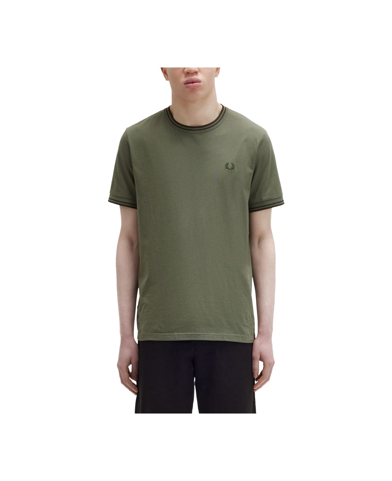 Fred Perry T-shirt With Logo - GREEN