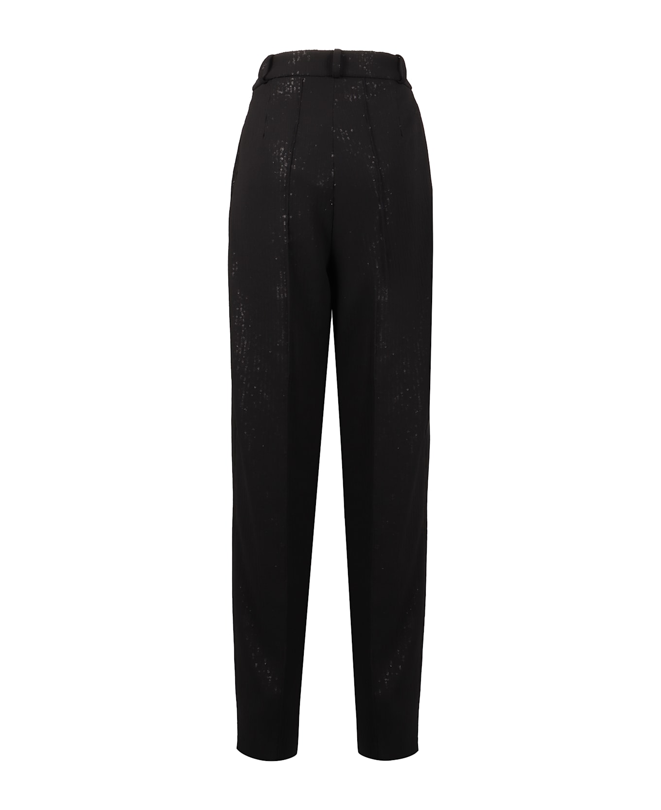 The Mannei Terras Silk Trousers - black