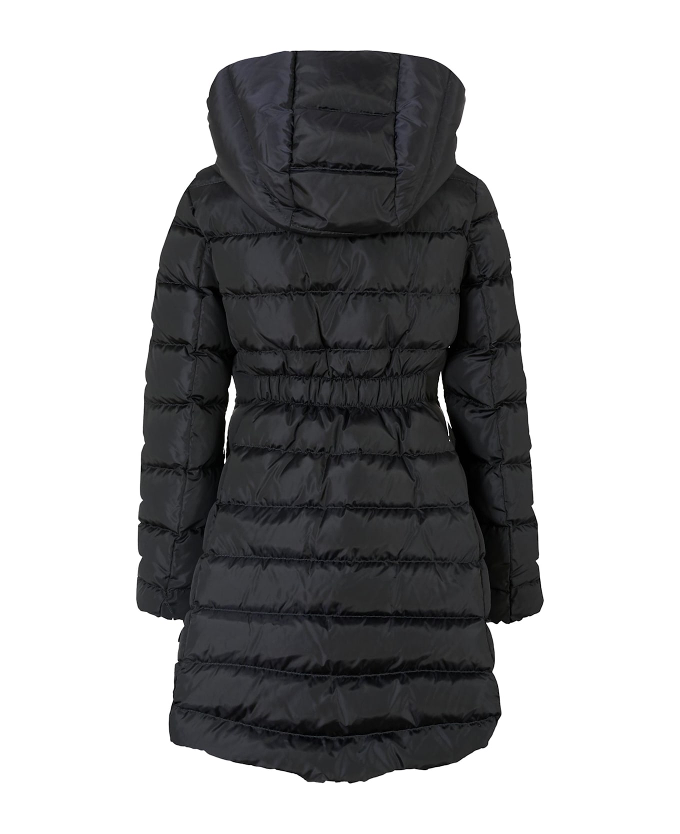 Moncler Blue Charpal Down Jacket For Girl With Logo - Blue