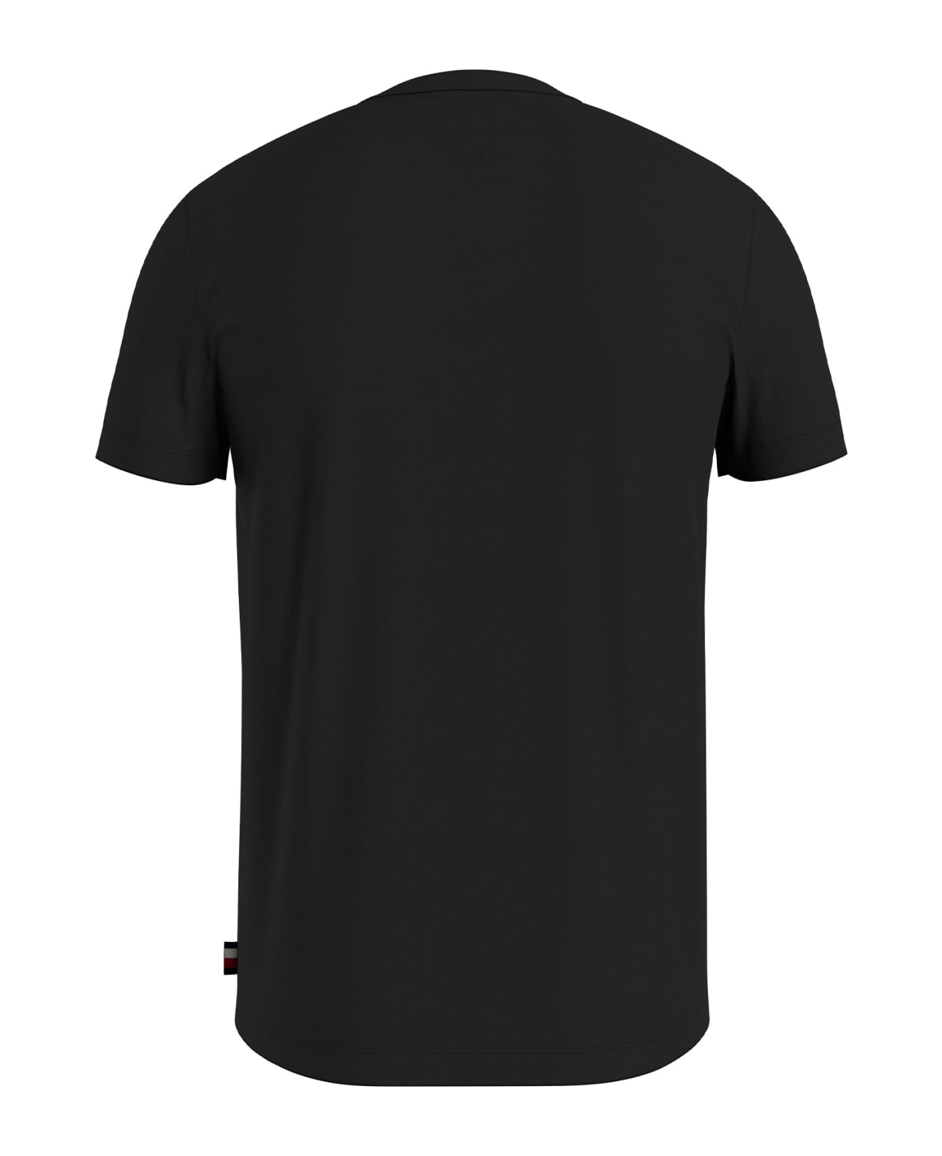 Tommy Hilfiger Black T-shirt With Mini Logo - BLACK