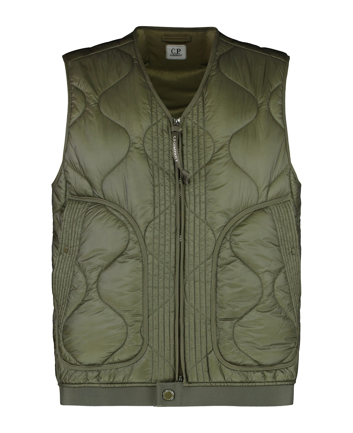 C.P. Company Full Zip Down Vest - green