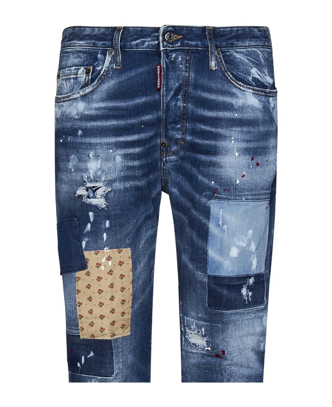 Dsquared2 Worn Out Booty Wash Bro Jeans - Blue デニム