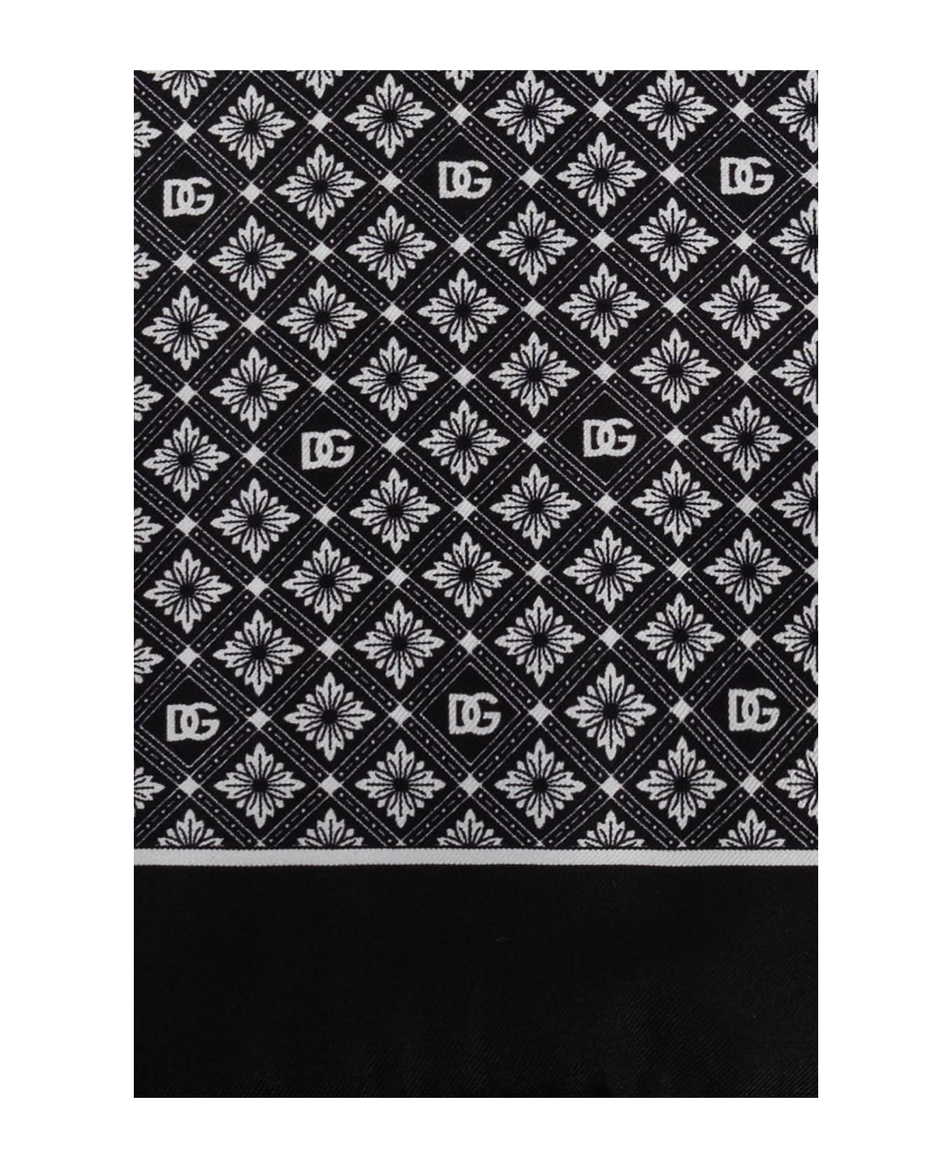 Dolce 
Gabbana Silk Scarf With Fringes - Brown