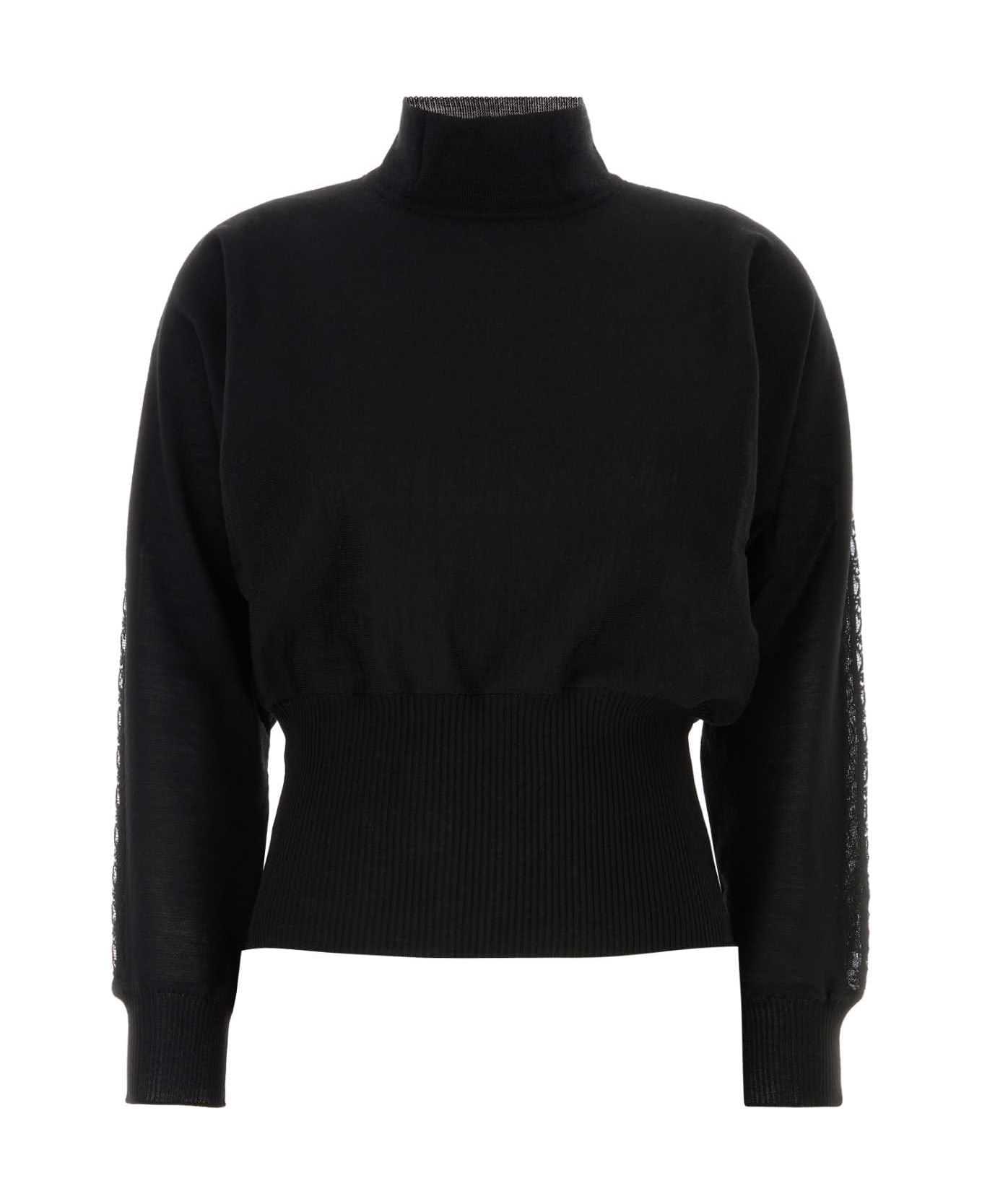 Max Mara Studio Black Wool Arda Sweater - NERO