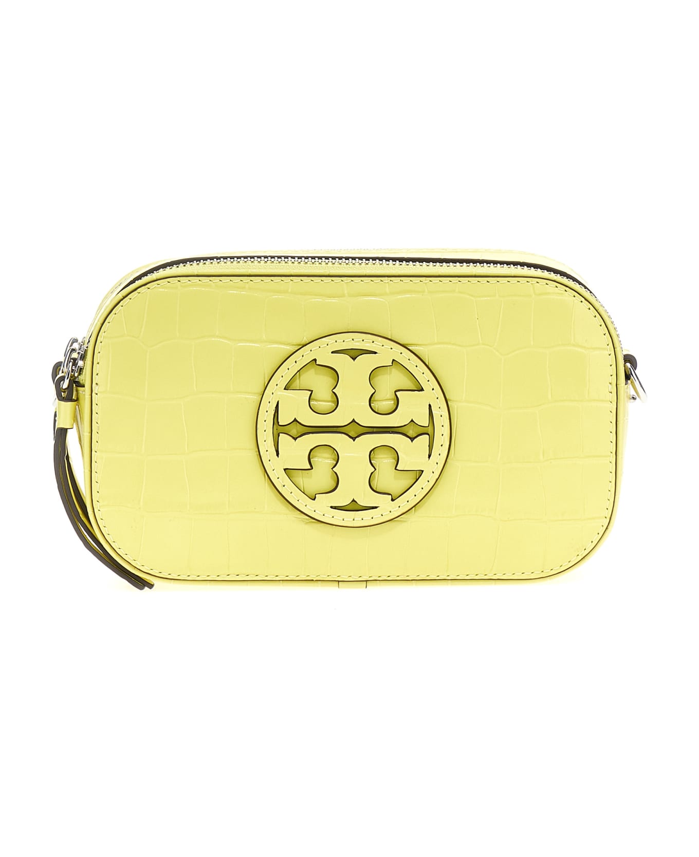 Tory Burch 
miller Croc Embossed Mini
 Crossbody Bag - Yellow