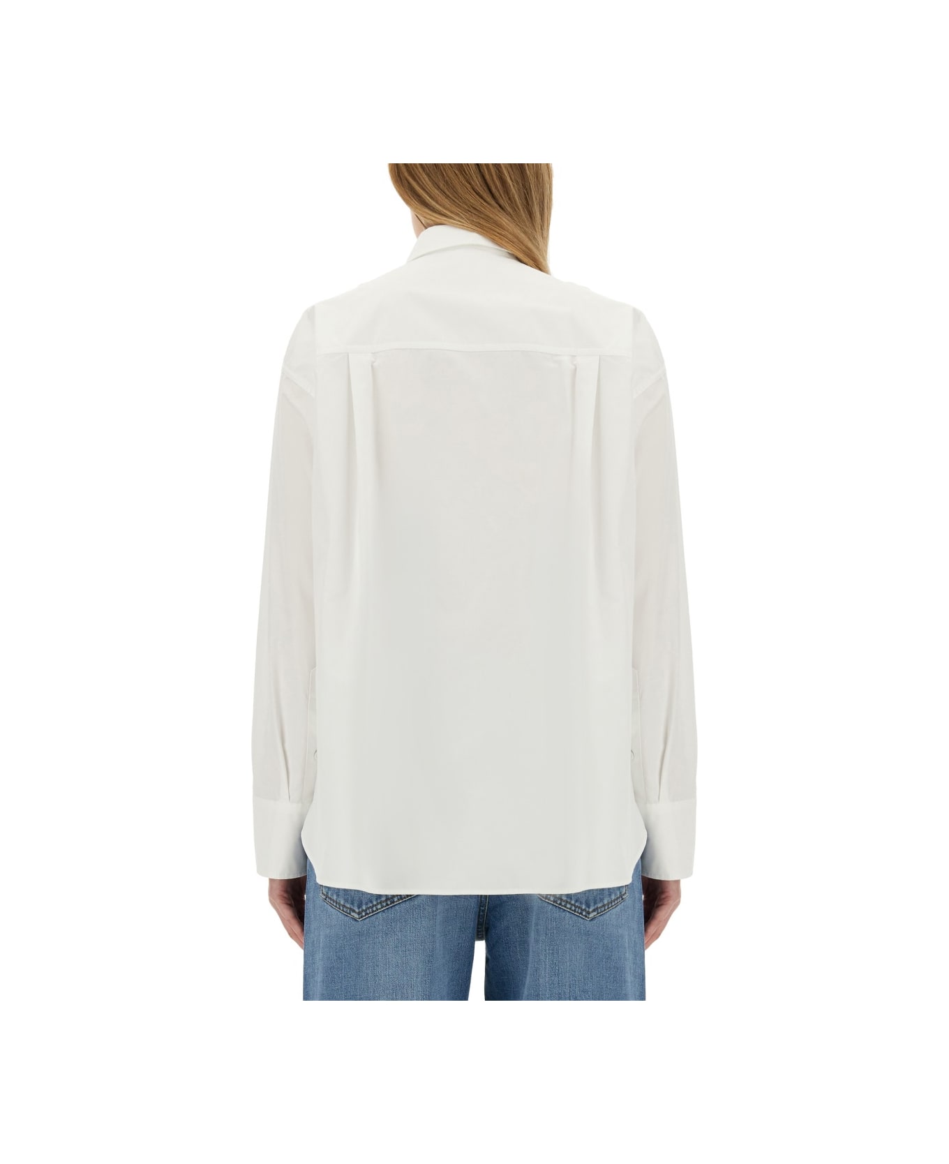 Valentino Embroidered Compact Poplin Shirt - WHITE