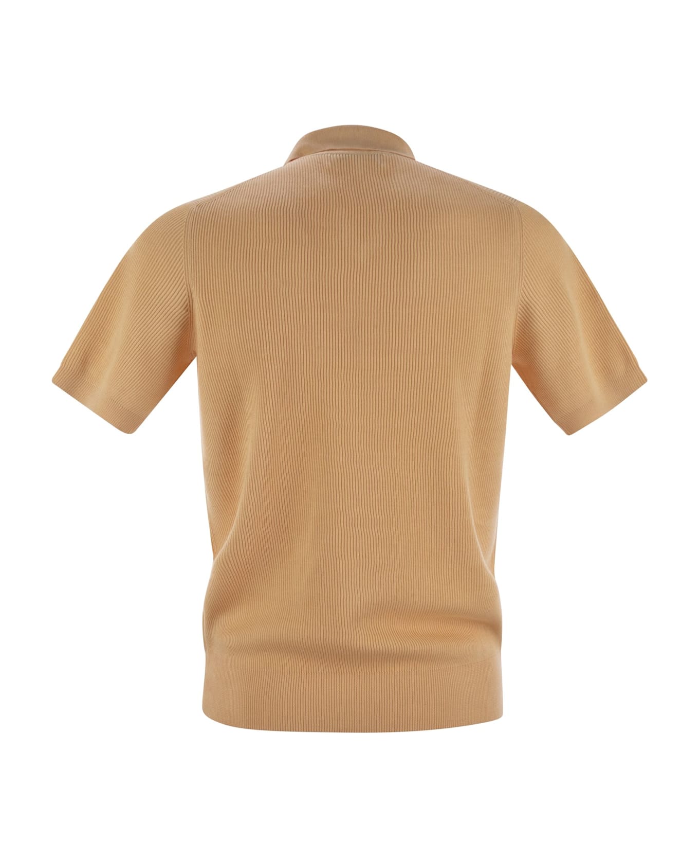 Brunello Cucinelli Knitted Polo Shirt - Orange