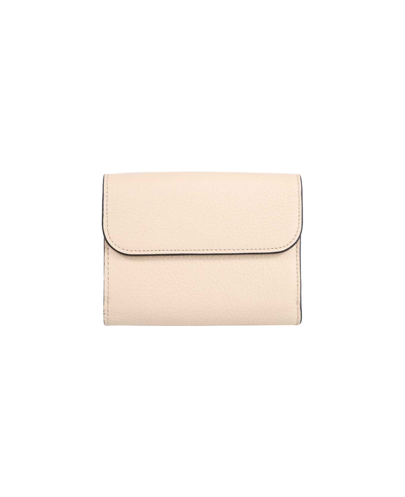 Chloé Tri-fold Alphabet Wallet - Beige