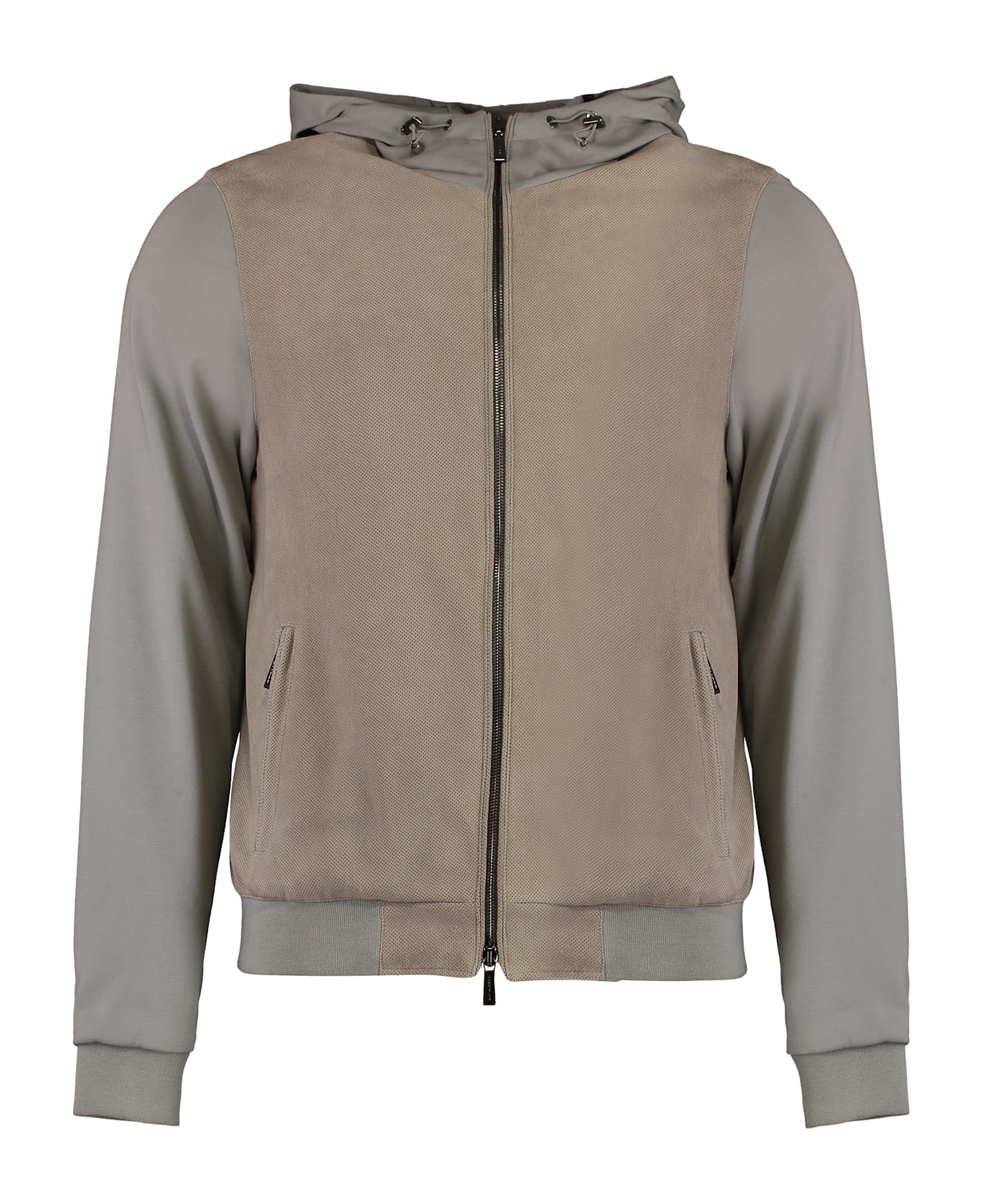 Moorer Amadeo Full Zip Hoodie - Beige