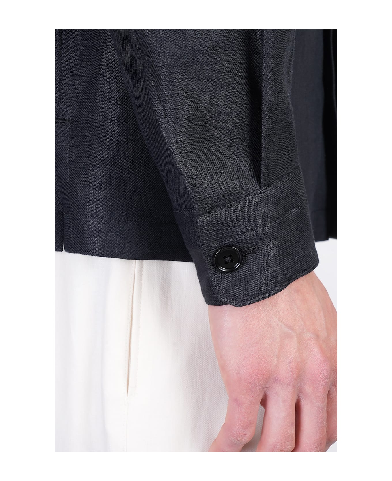 Zegna Shirt In Black Linen - black