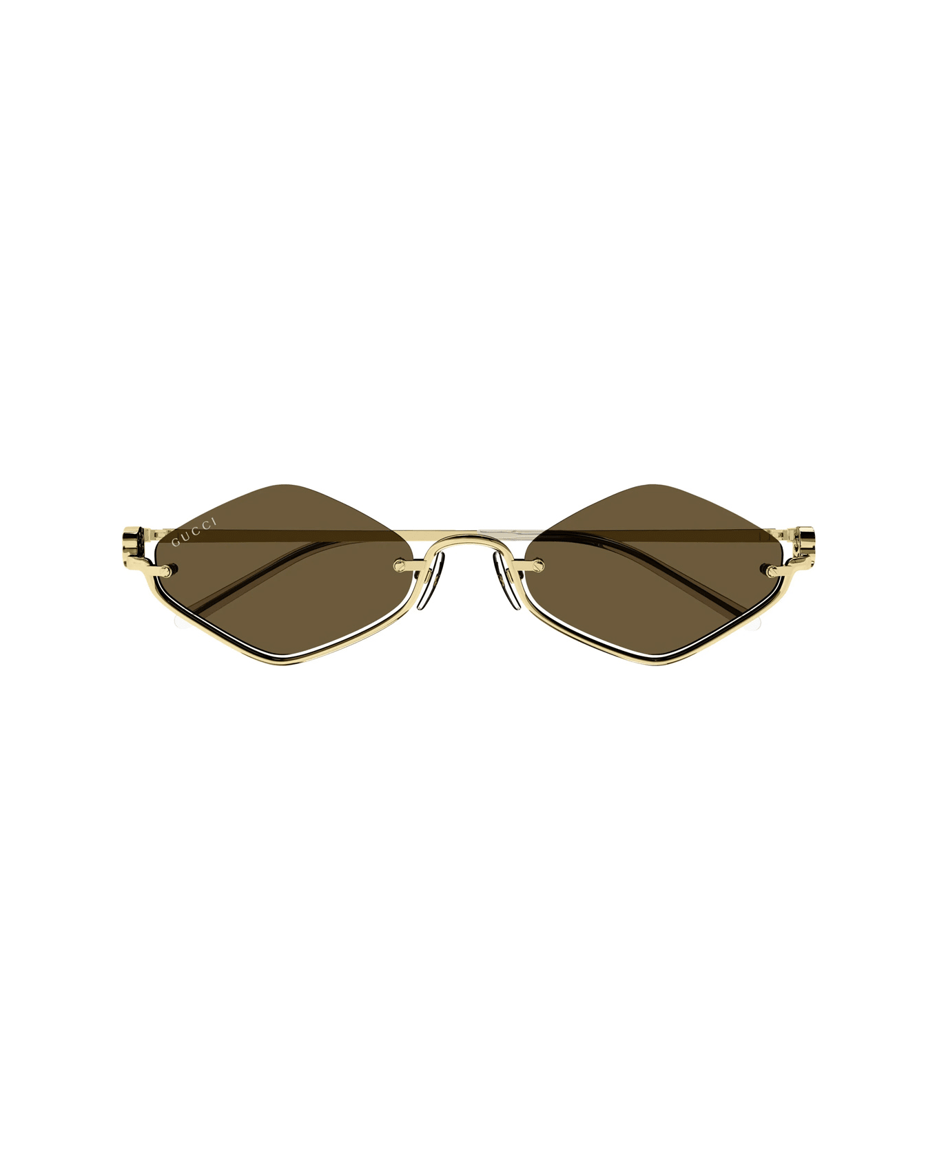 Gucci Eyewear Gg1604s Linea Gg Logo 002 Gold Brown Sunglasses - Oro
