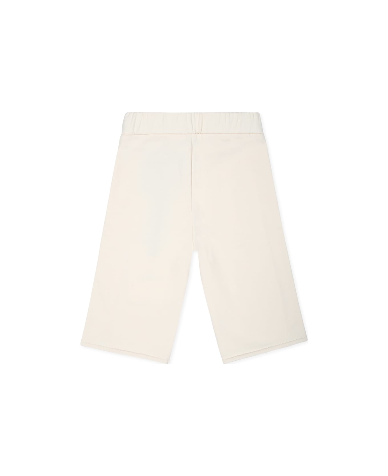 Moncler Ivory Pants For Baby Girl With Logo Patch - Ivory