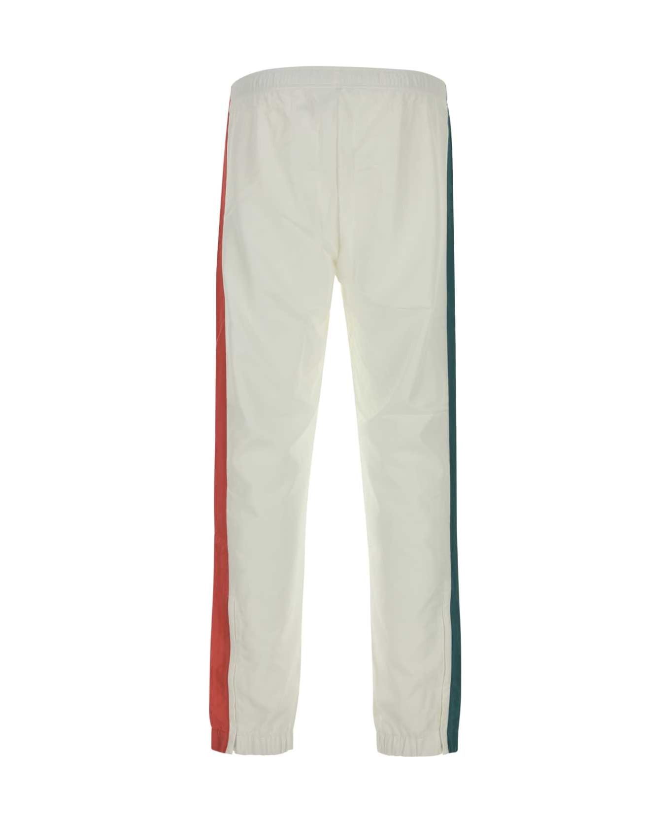 Lacoste White Polyester Joggers - ISB