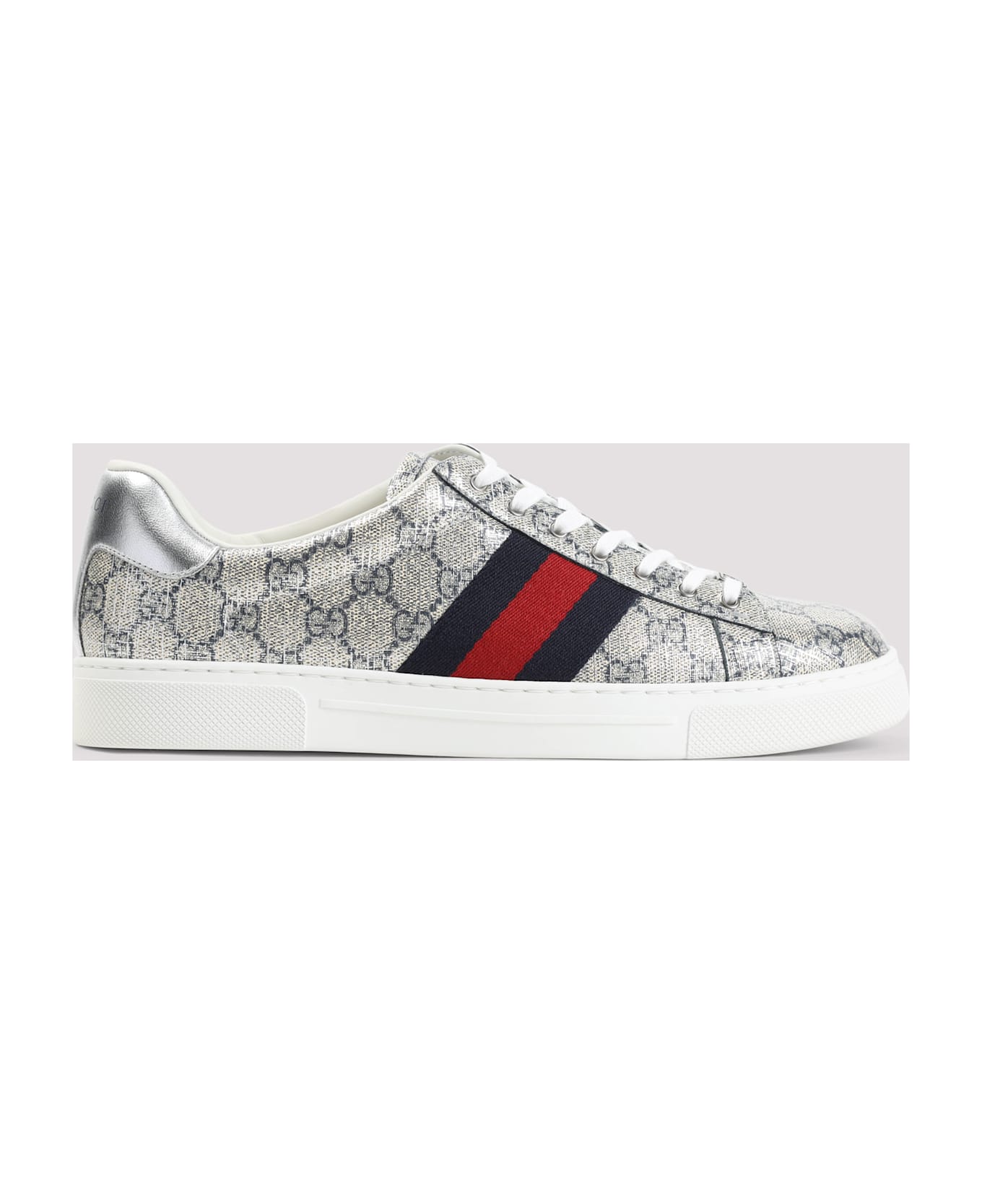 Gucci Ace Lurex Sneakers - Beige Blue Silver