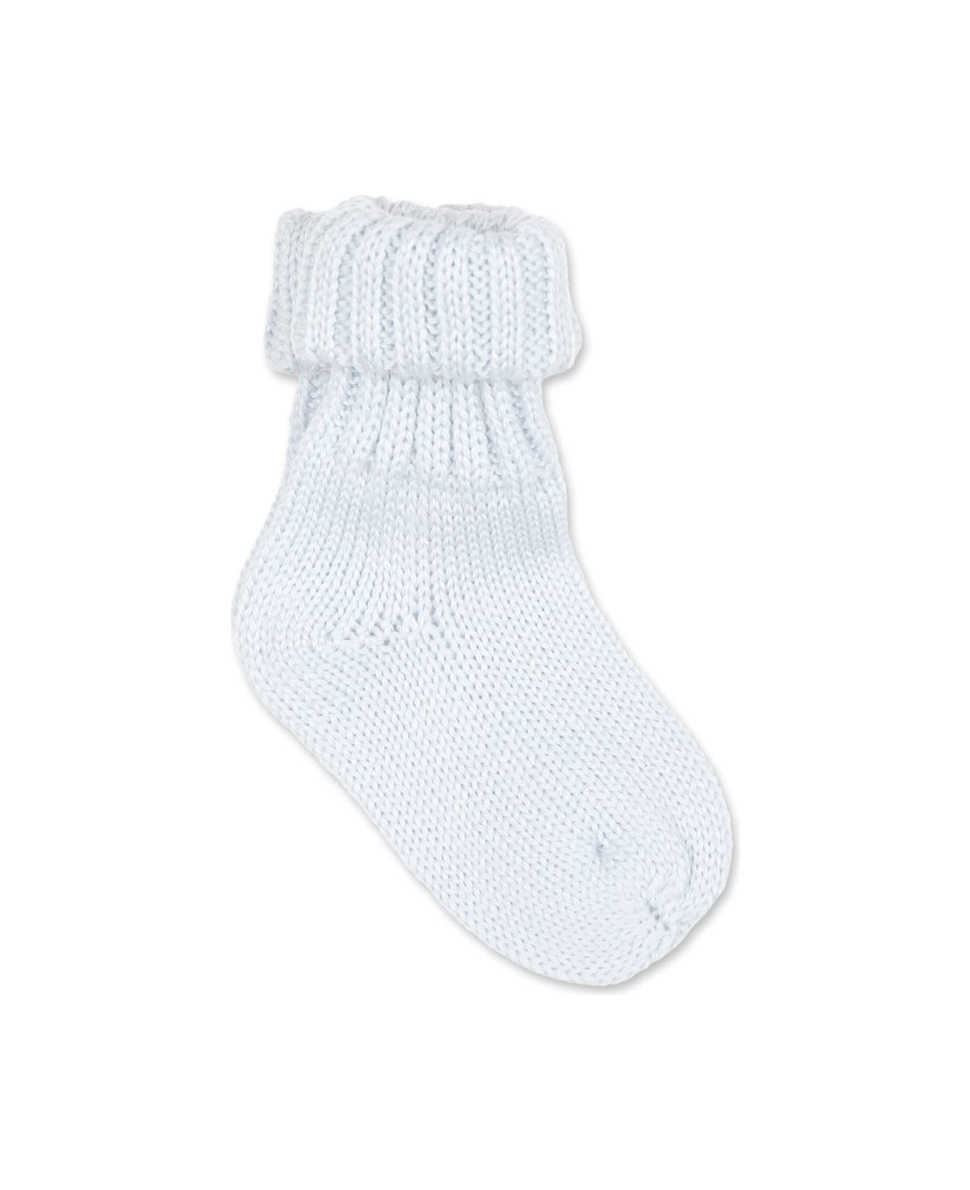 Little Bear Light Blue Socks For Baby Boy - Light Blue