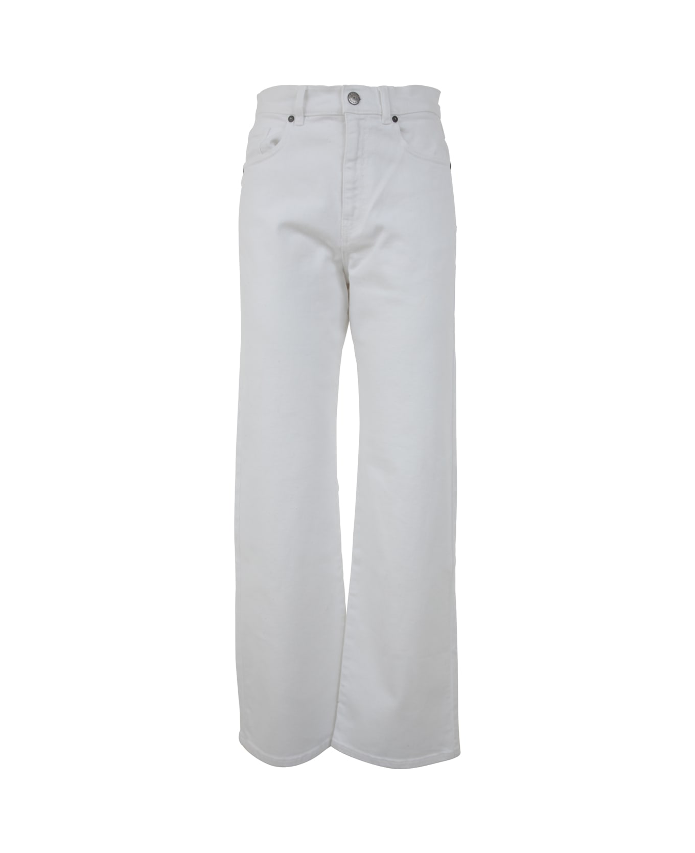 Parosh Drill Cotton Trousers - White