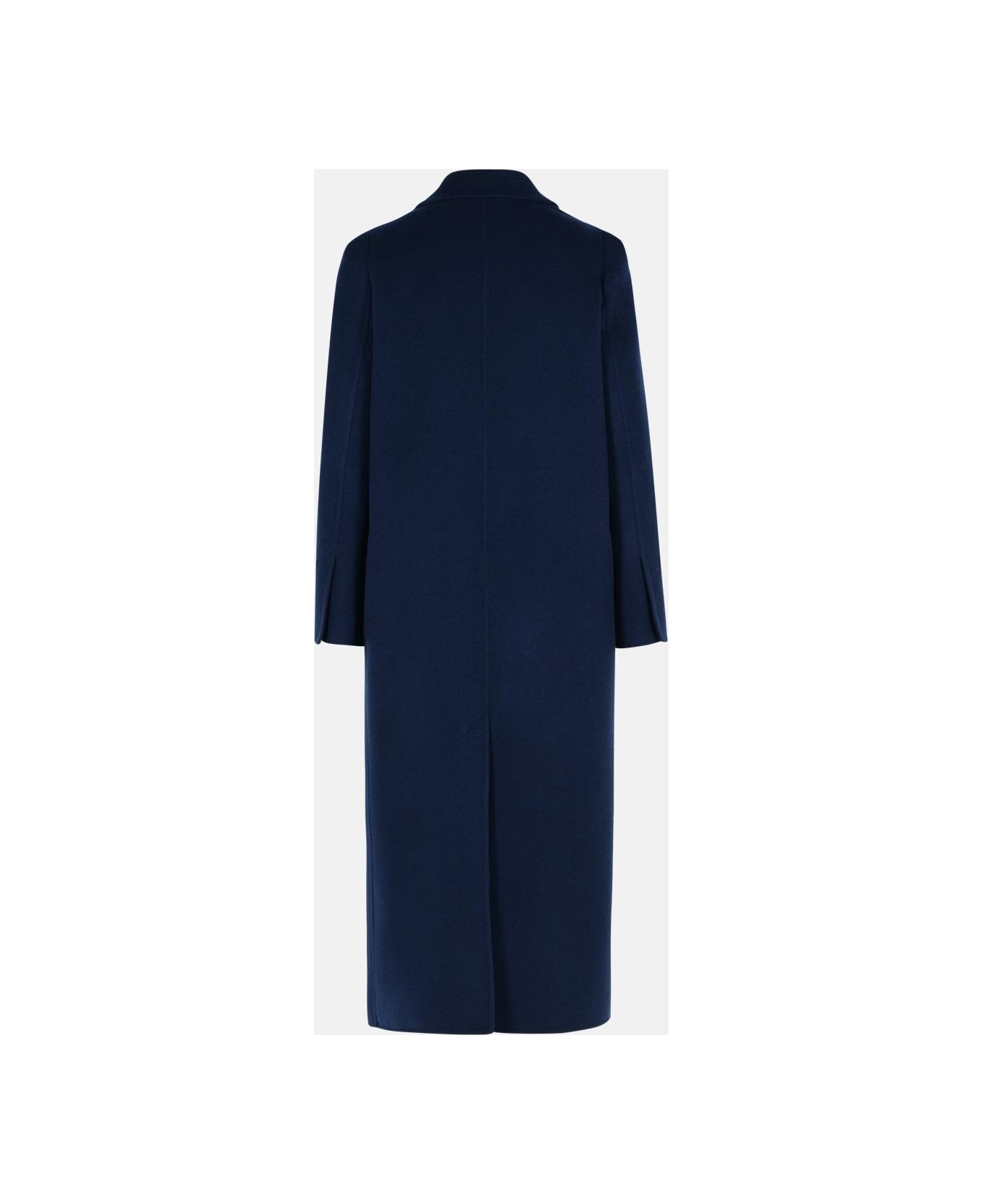Max Mara 
albania
 Blue Virgin Wool Blend Coat - Blue