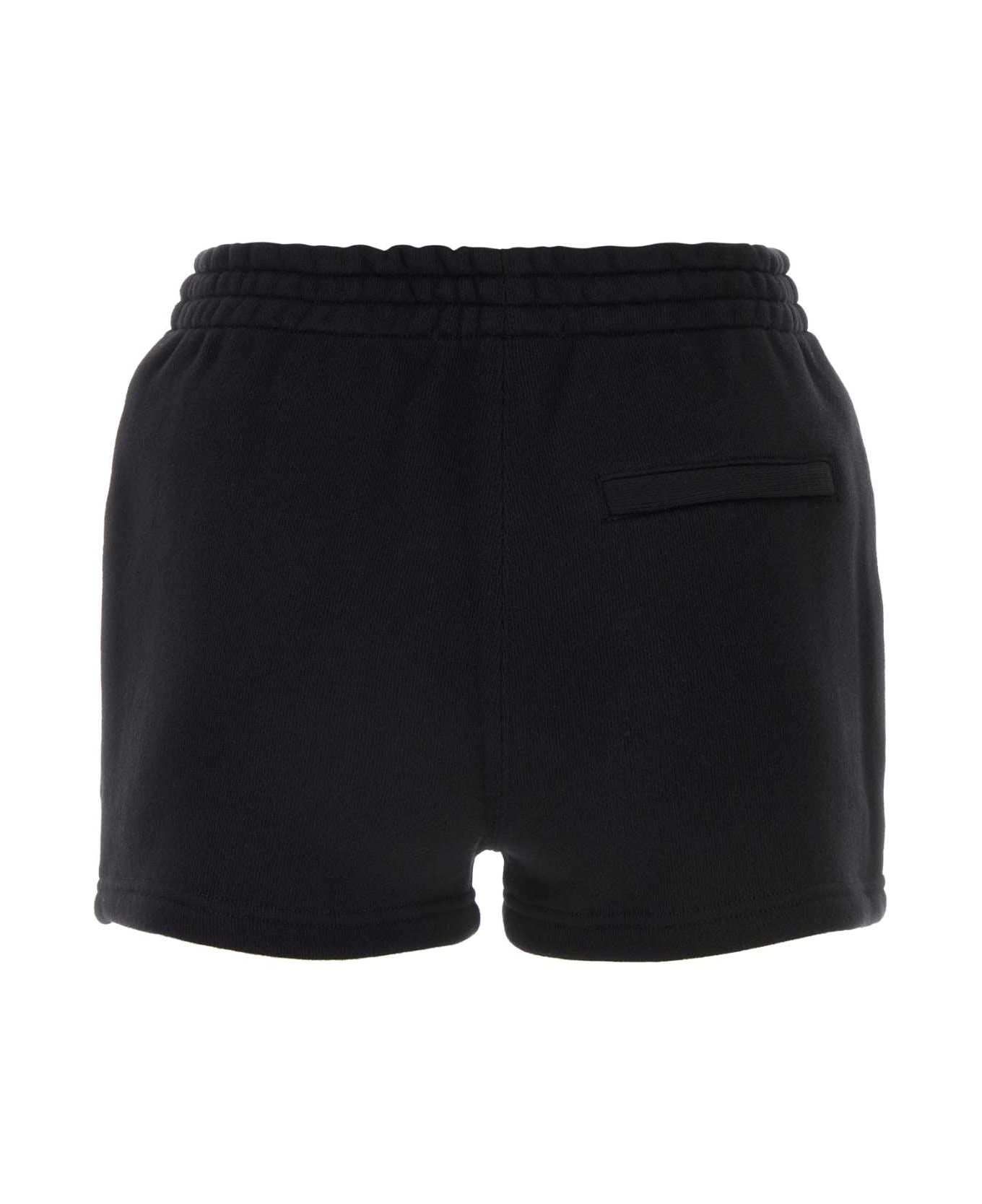 T by Alexander Wang Black Cotton Shorts - BLACK