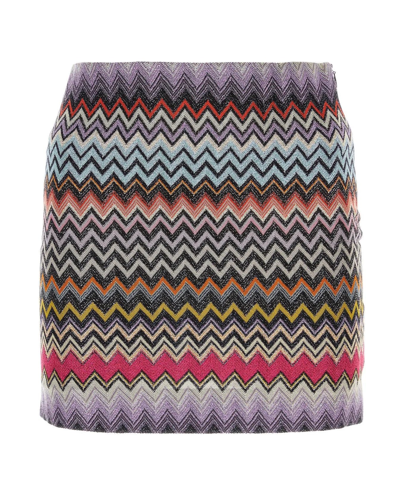 Missoni Embroidered Viscose Blend Mini Skirt - Multicolour/nero