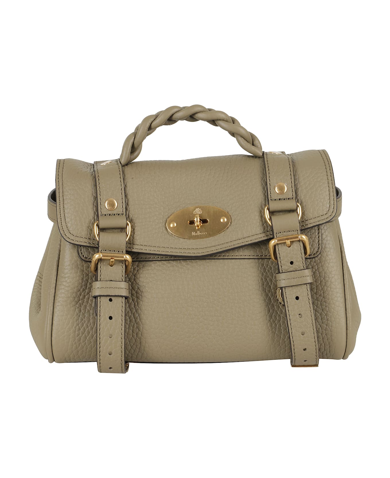 Mulberry Mini Alexa Heavy Grain - Linen Green