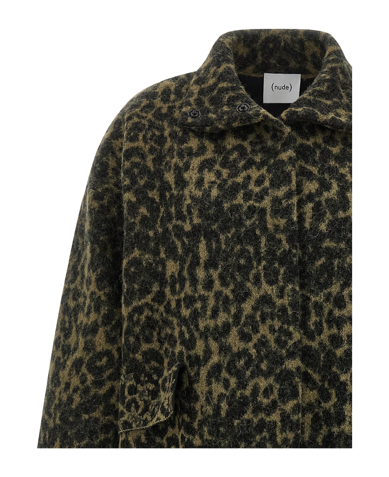 (nude) Animalier Coat - Green