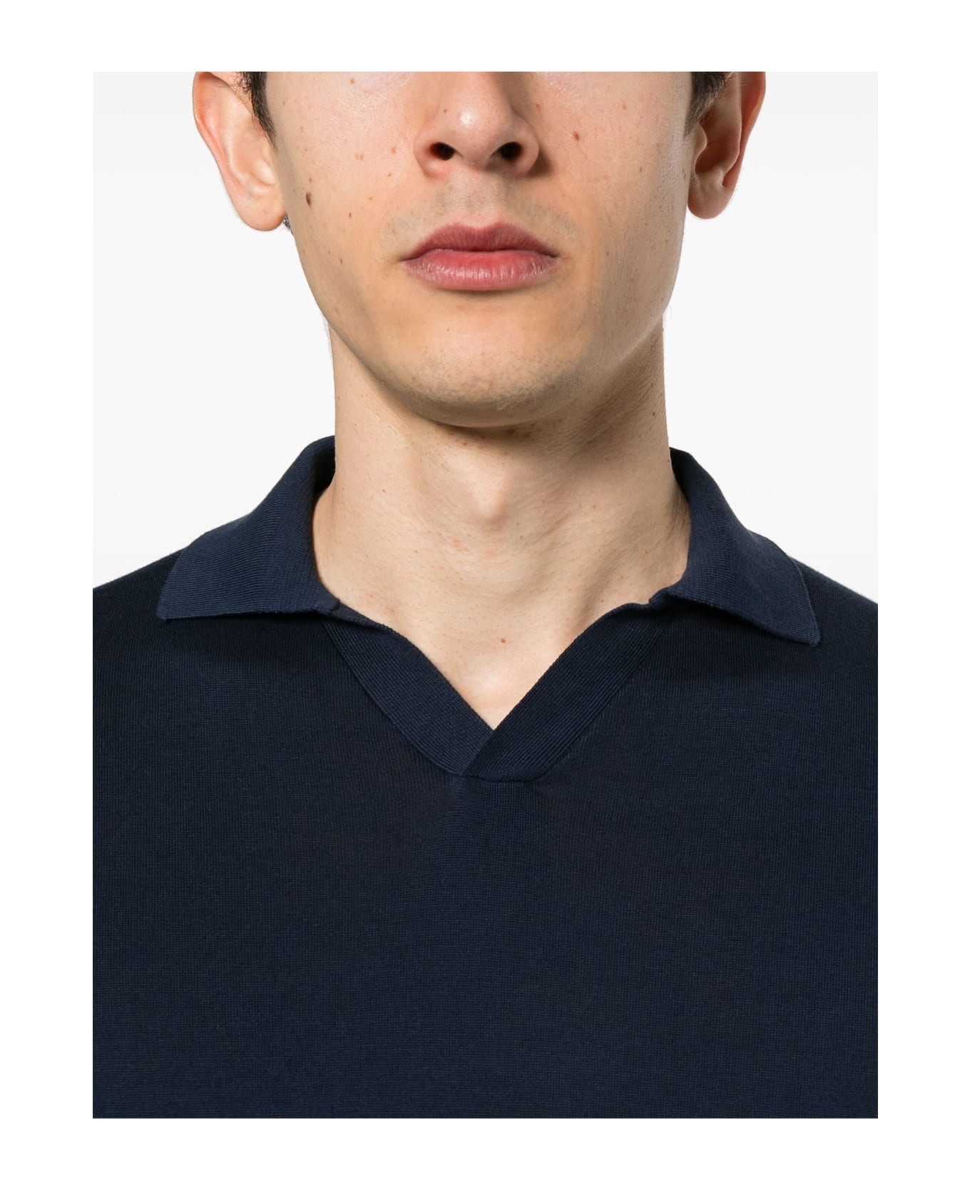Fedeli Fuji Cotton Polo Shirt - Blu