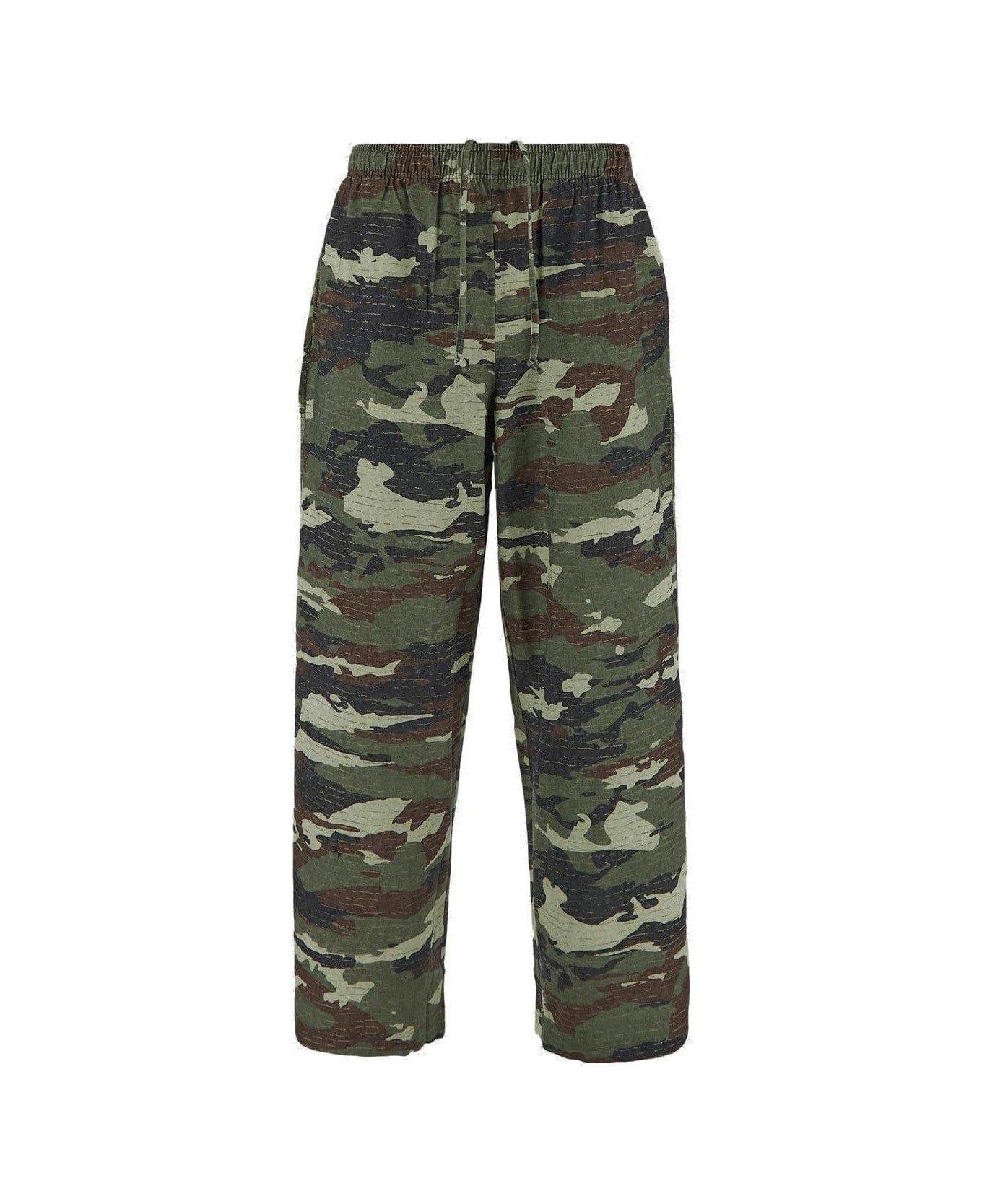 Acne Studios Camouflage Patterned Relaxed-fit Pants - Green ボトムス