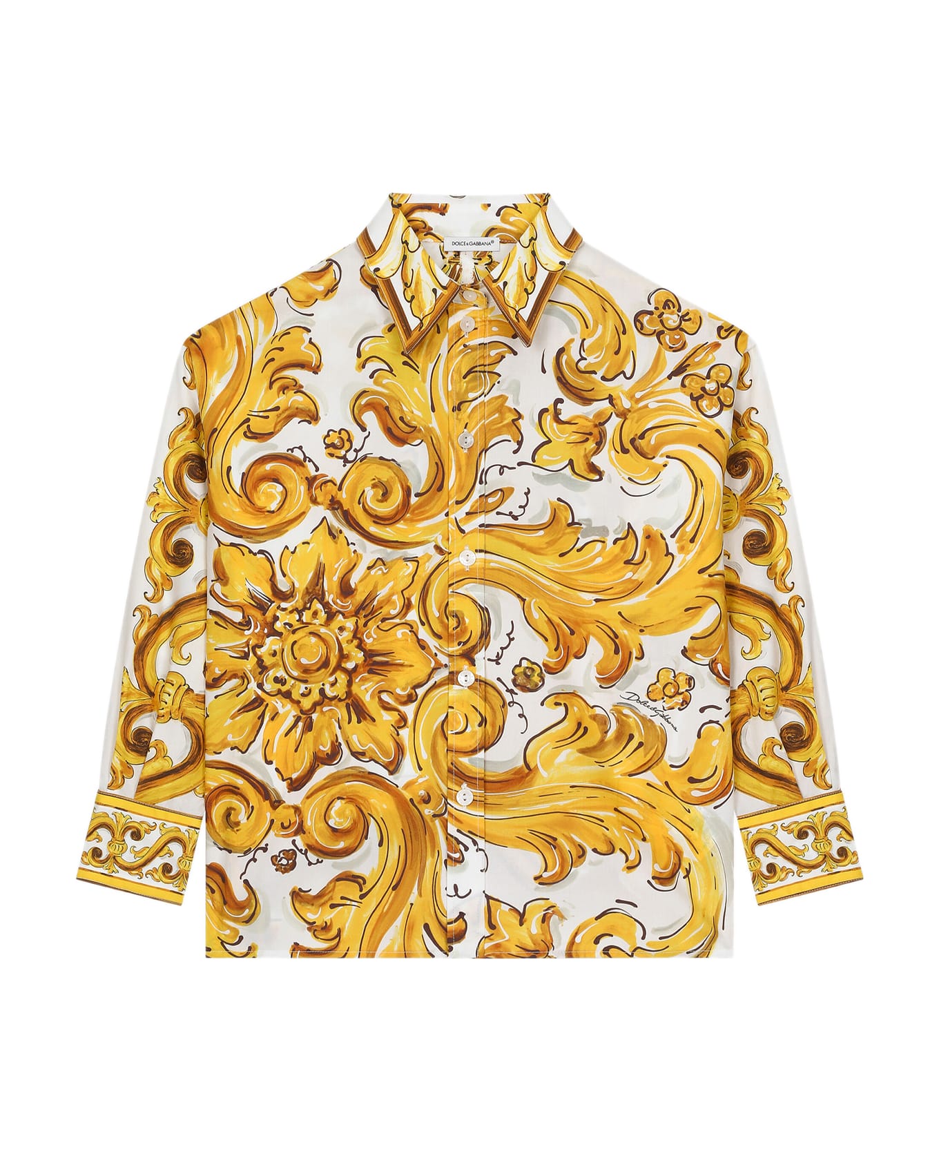 Dolce & Gabbana Shirt With Print - Yellow